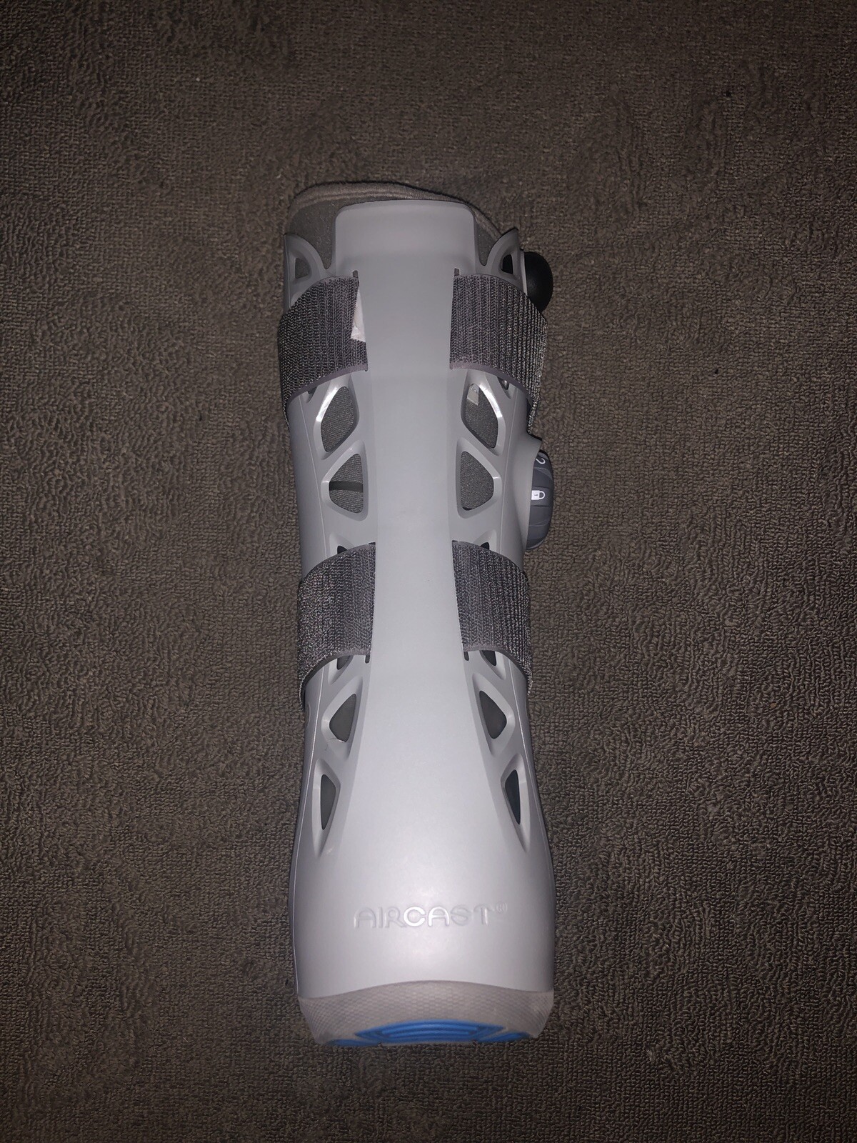 Aircast Boot Adult Medium Gray Foam Walker Brace Walking Inflator Deflator