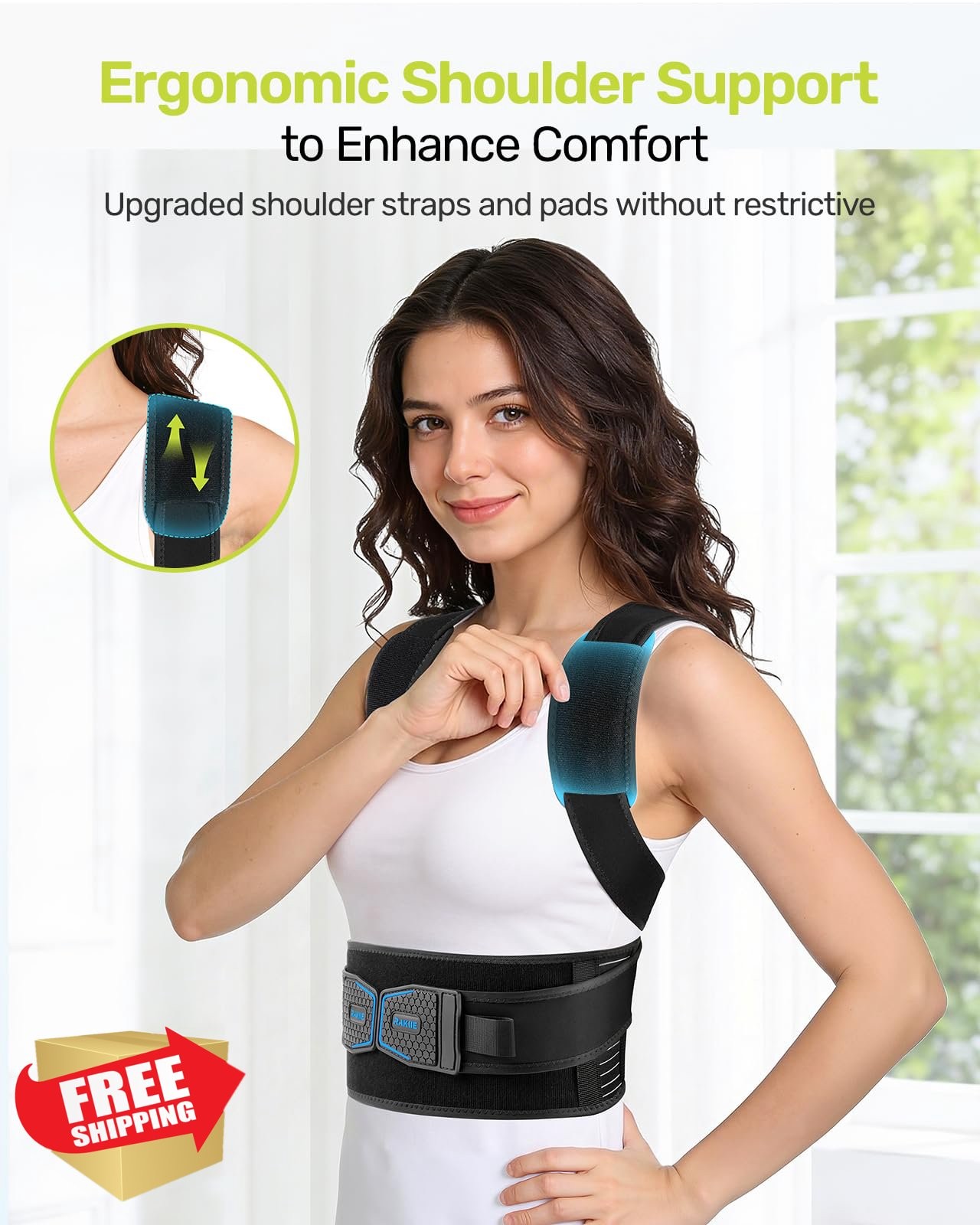 Rakiie Posture Corrector Blue M