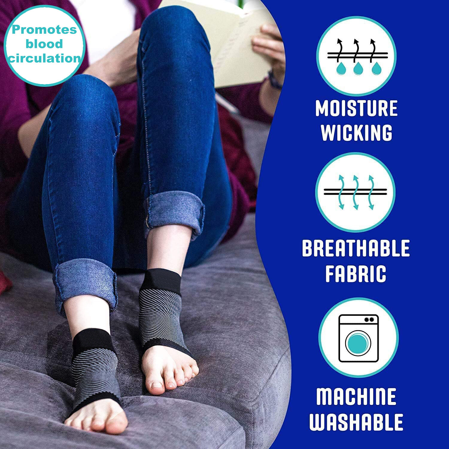 2 Pairs | Anti Slip Ankle Stabiliser for Men and Women US | Sprained Ankle Brace