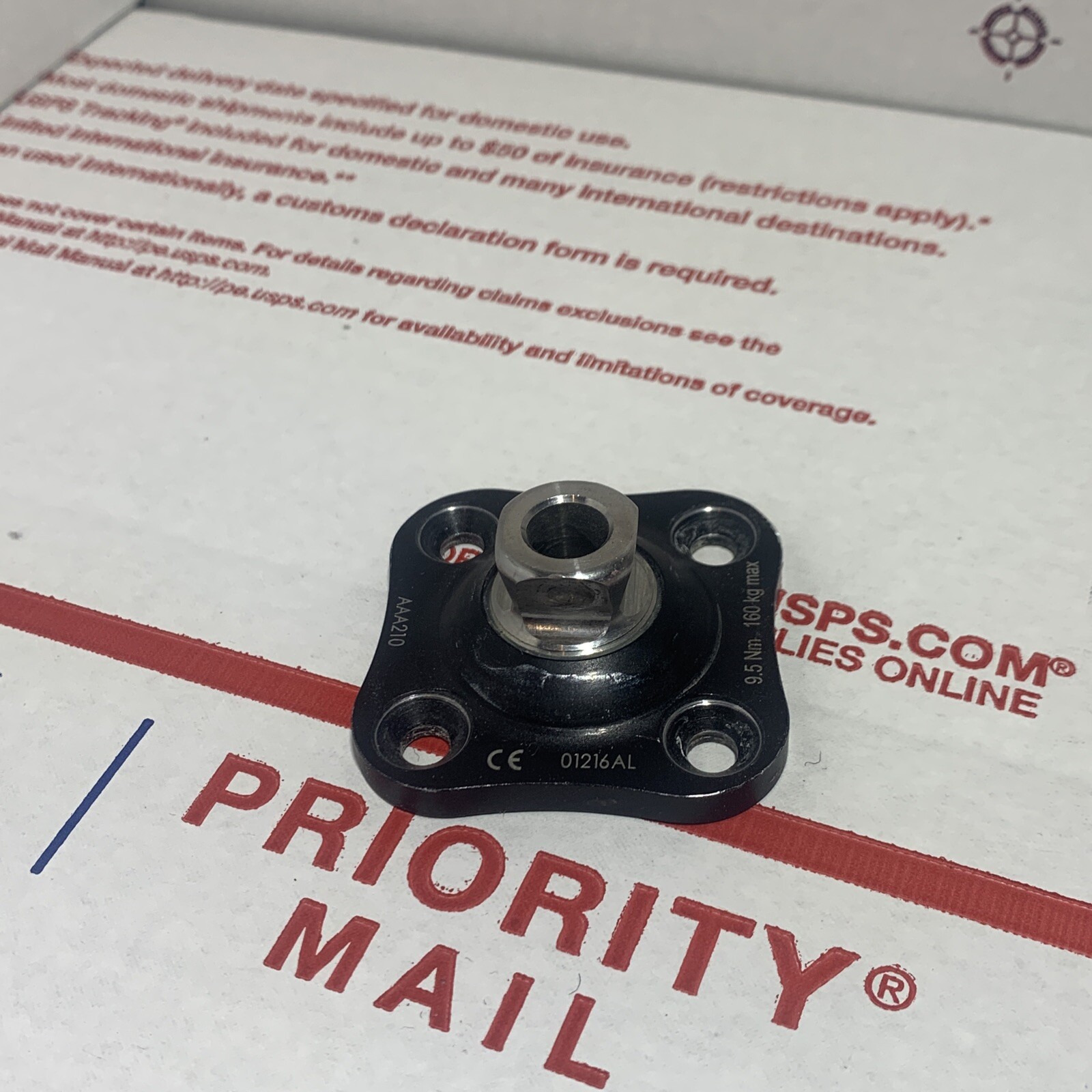trulife black 4 hole prosthetic plate adapter component part. Prosthetic Leg