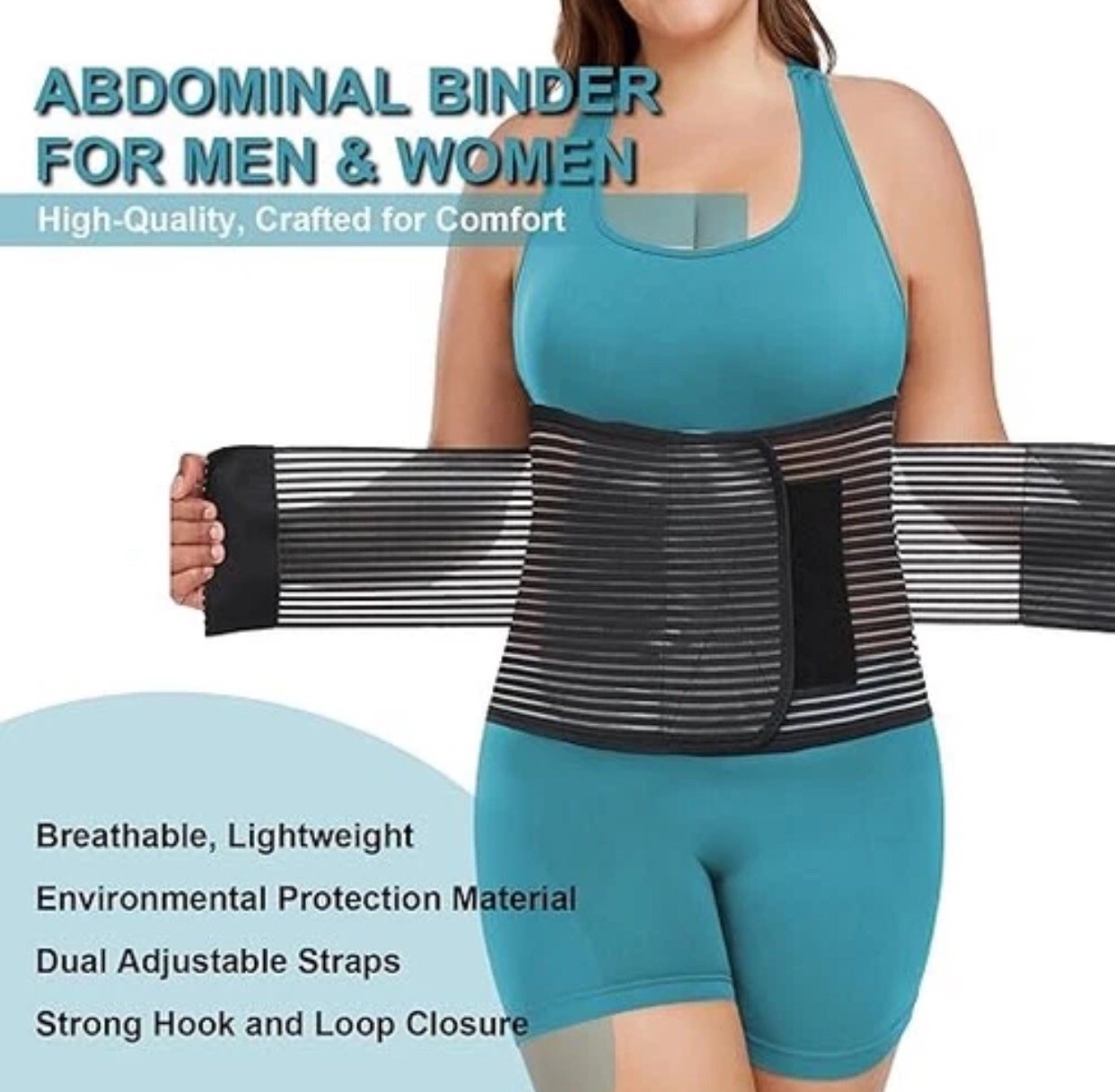 Abdominal Binder~Post Surgery~Postpartum~Compression Support Waist Trainer~SZ L
