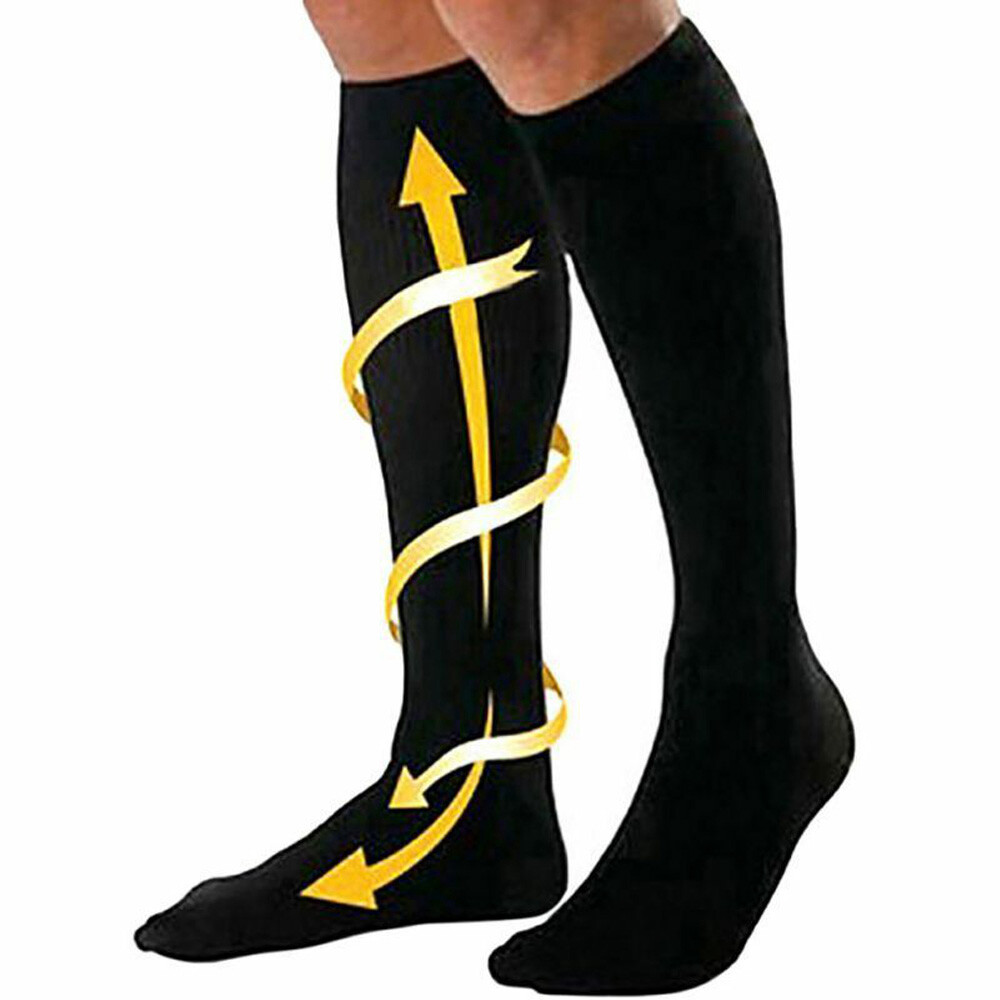 3 PAIRS Compression Socks Wide Calf Plus Size L Knee High 15-20mmHG Sports Socks