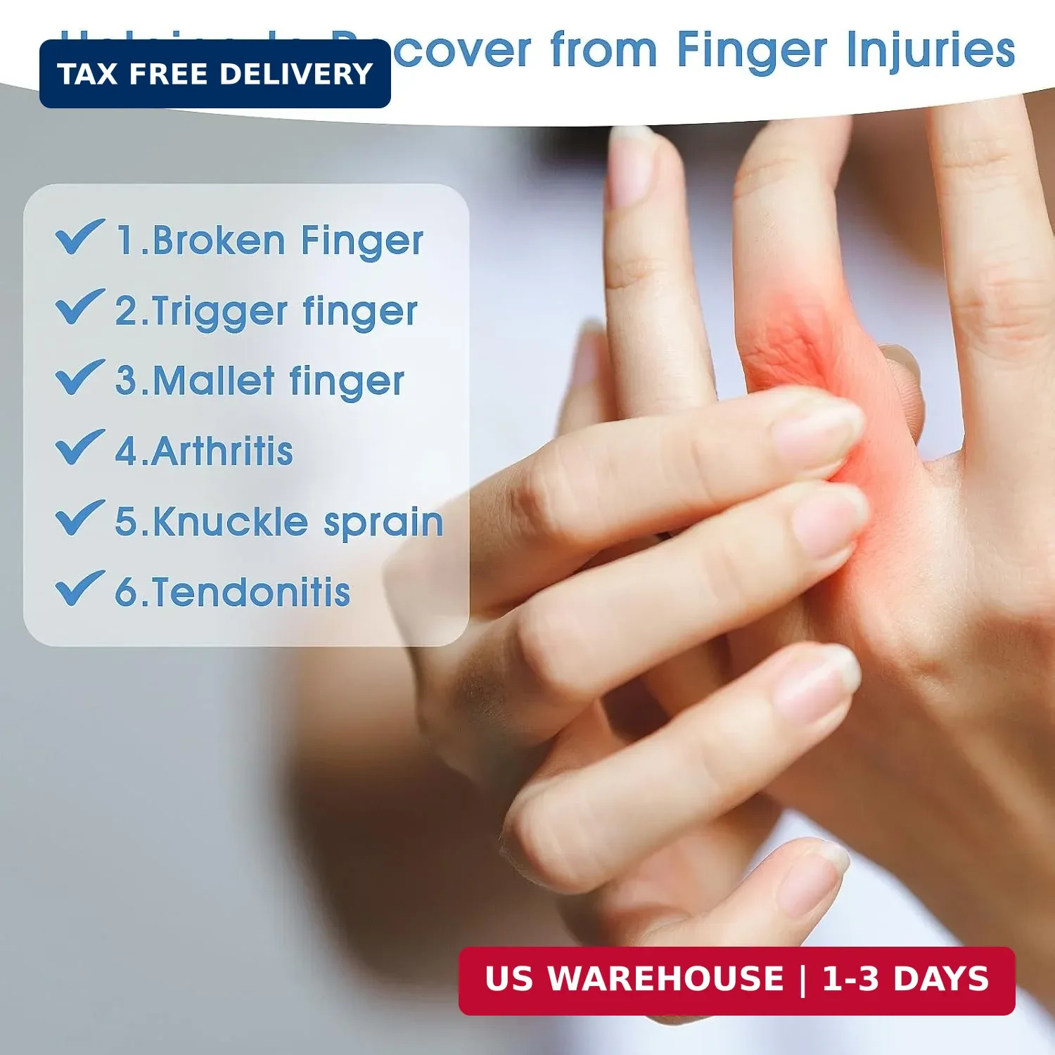 DIVINA VITAE Trigger Finger Splints, 5PCS Thumb Finger Brace for Trigger Finger
