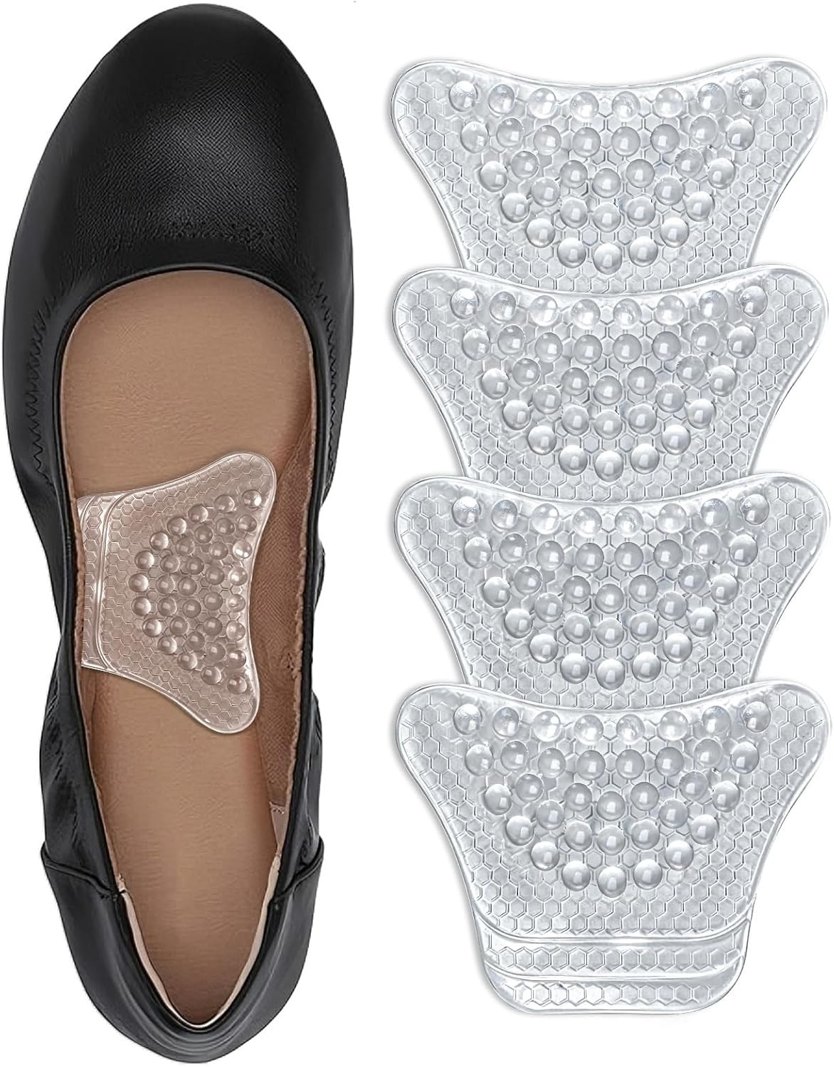 Arch Support Inserts Women, Customizable 3-Height System for Plantar Fasciitis,