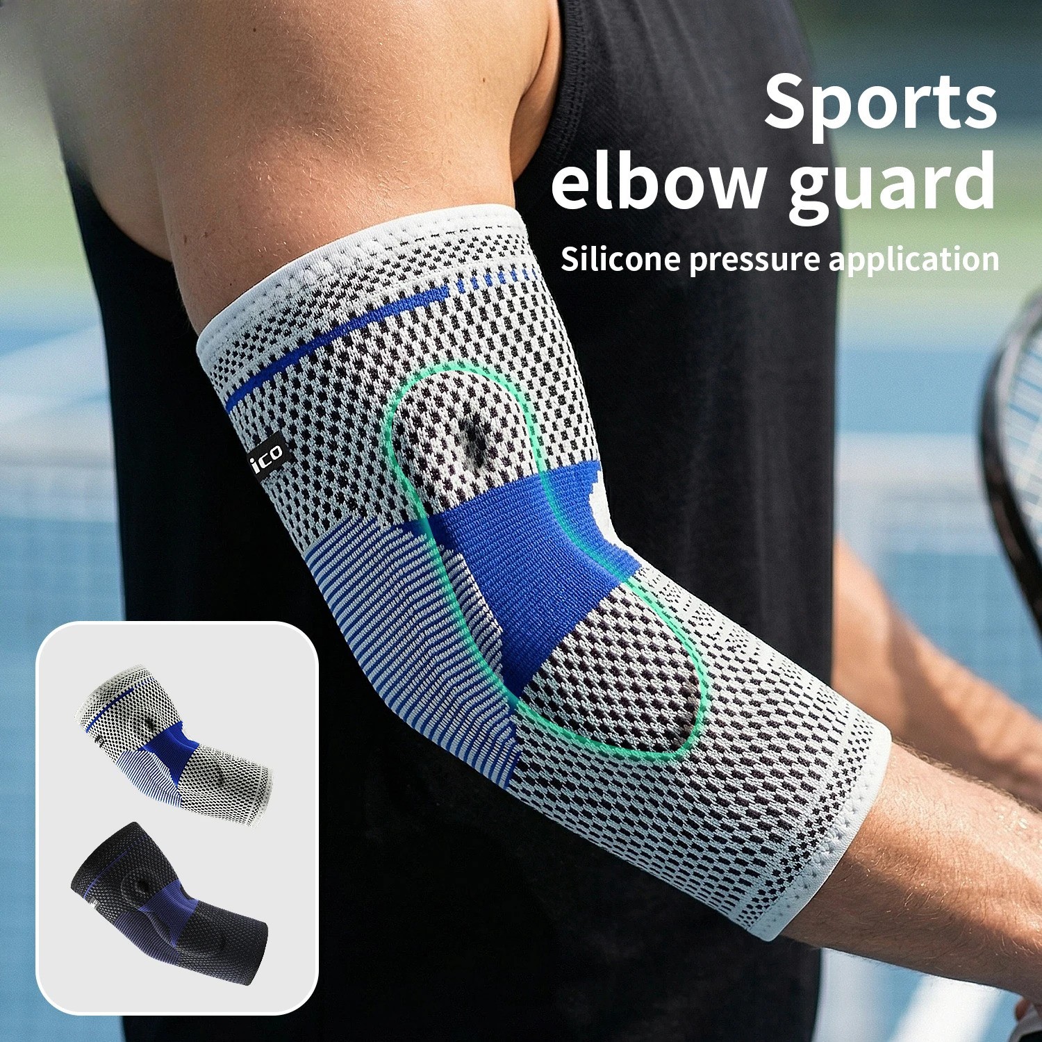 1Pcs Elbow Brace Compression Support Sleeve Fit Arthritis Tendonitis Joint Pain