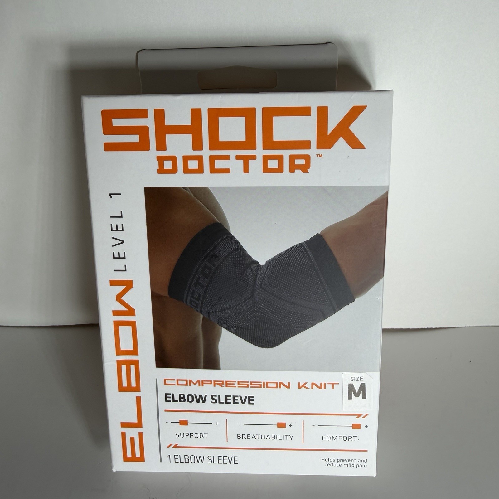 Shock Doctor Elbow Sleeve Compression Knit Tendonitis Tennis Elbow Arthritis Med