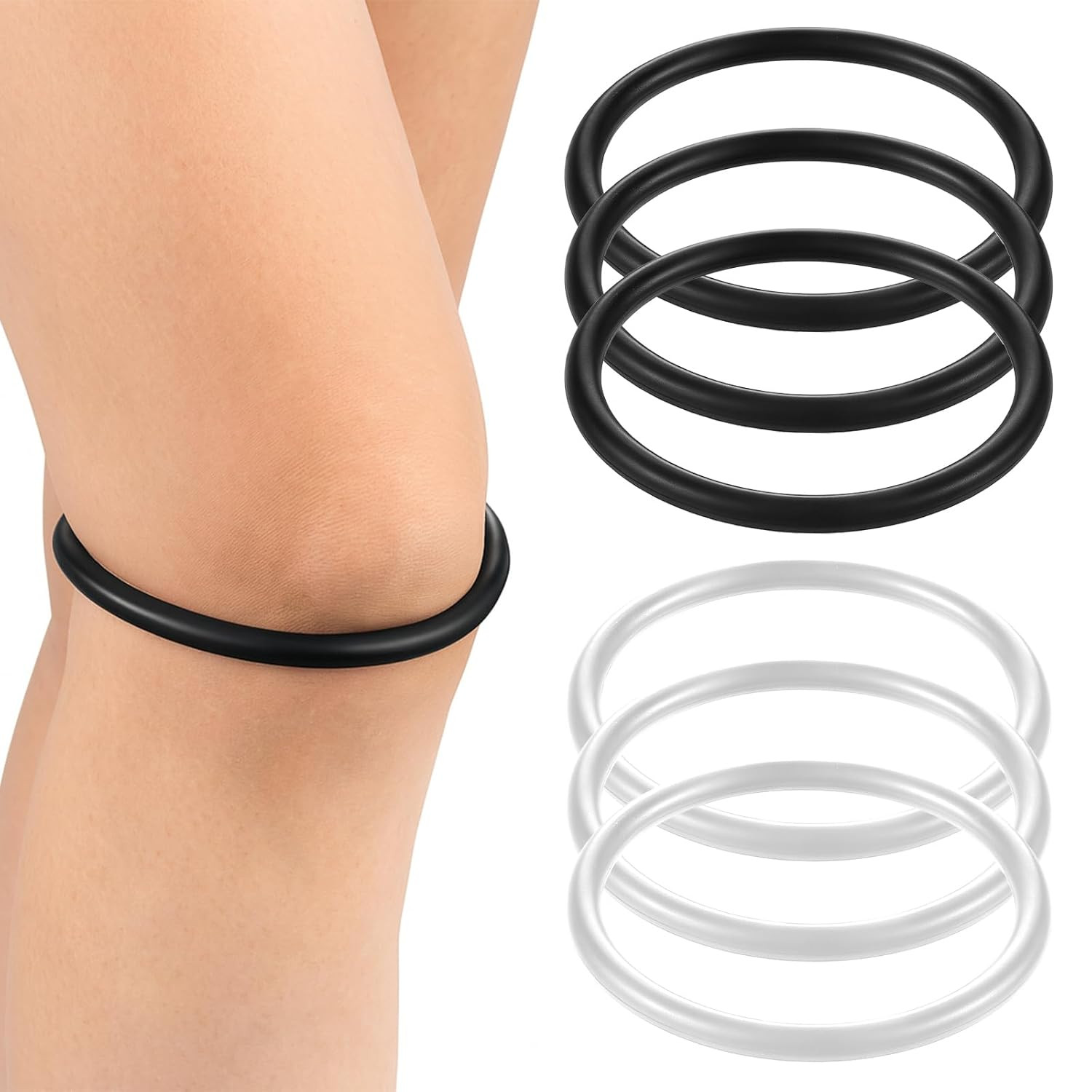 Cobee 6Pcs Patella Band, Patellar Tendon Support Strap, Basketball Knee Bands Ba