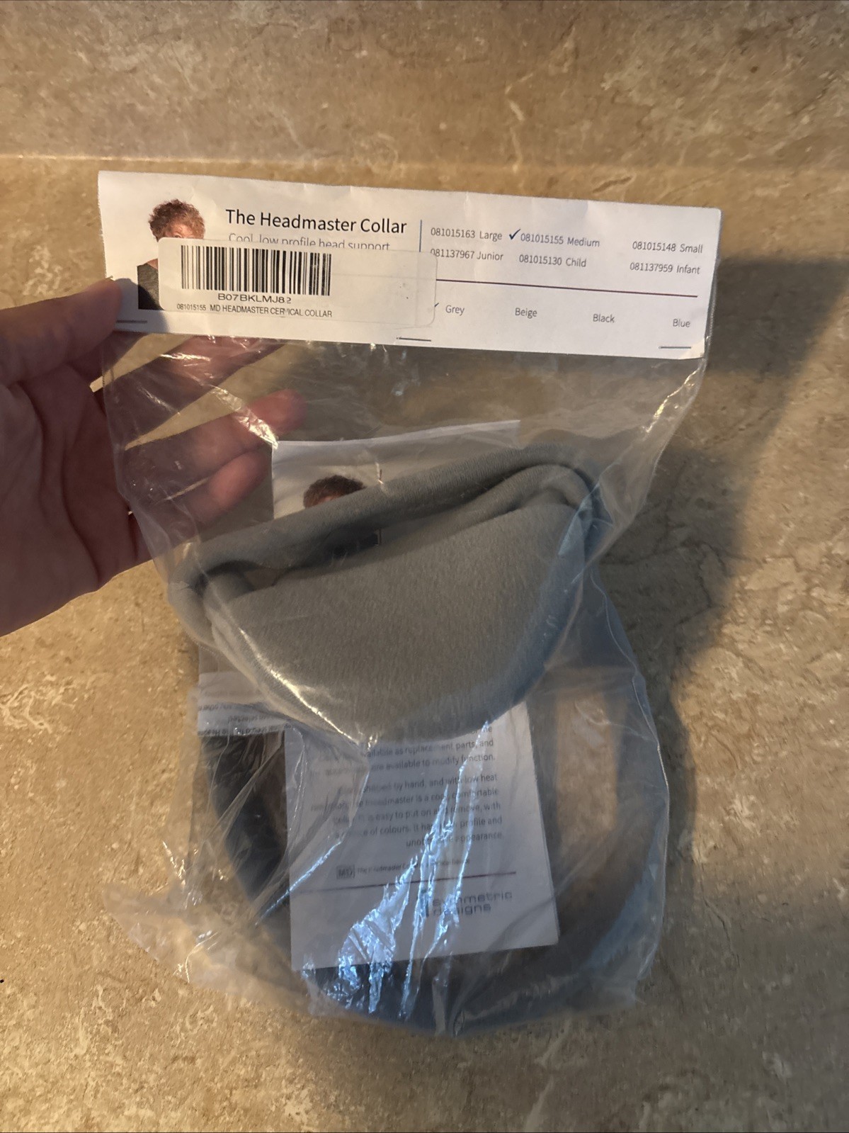 The Headmaster Collar Size Medium Grey 081015155 Symmetric Designs NEW