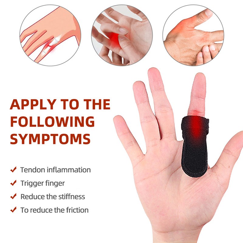 Finger Splint Support Brace Pain Relief Trigger Fixing Straightener Corre“iy