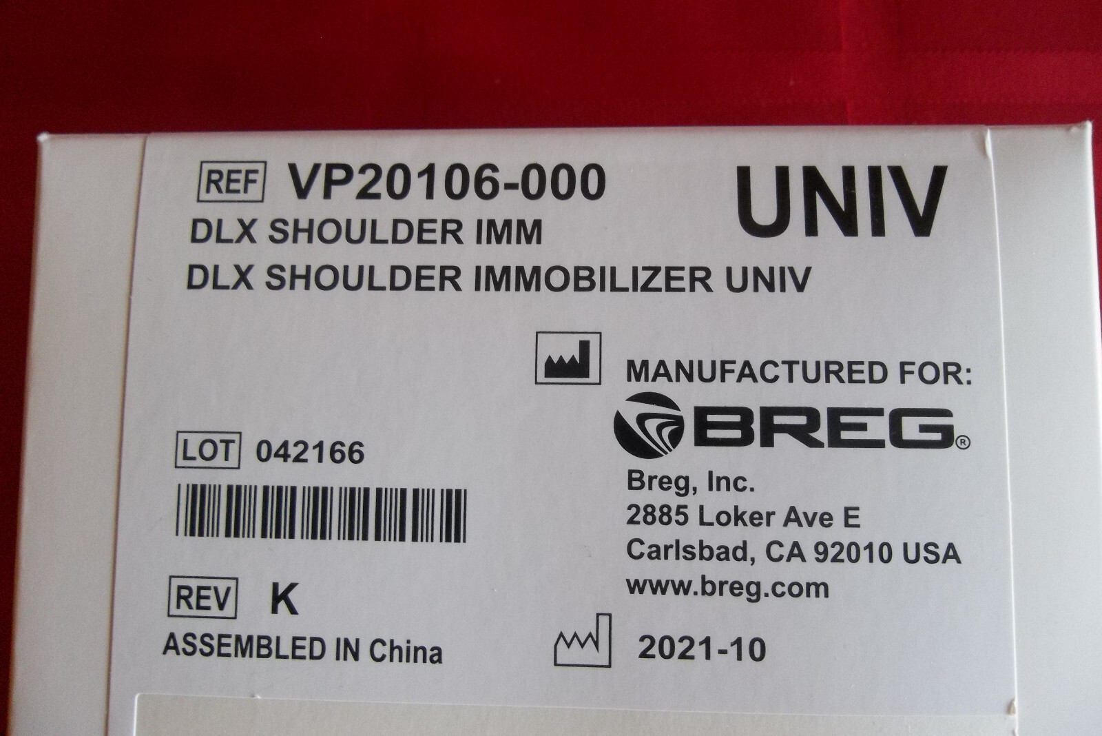 Breg Universal Size Deluxe Shoulder Immobilizer – Left/Right Straps-ROTATOR CUFF