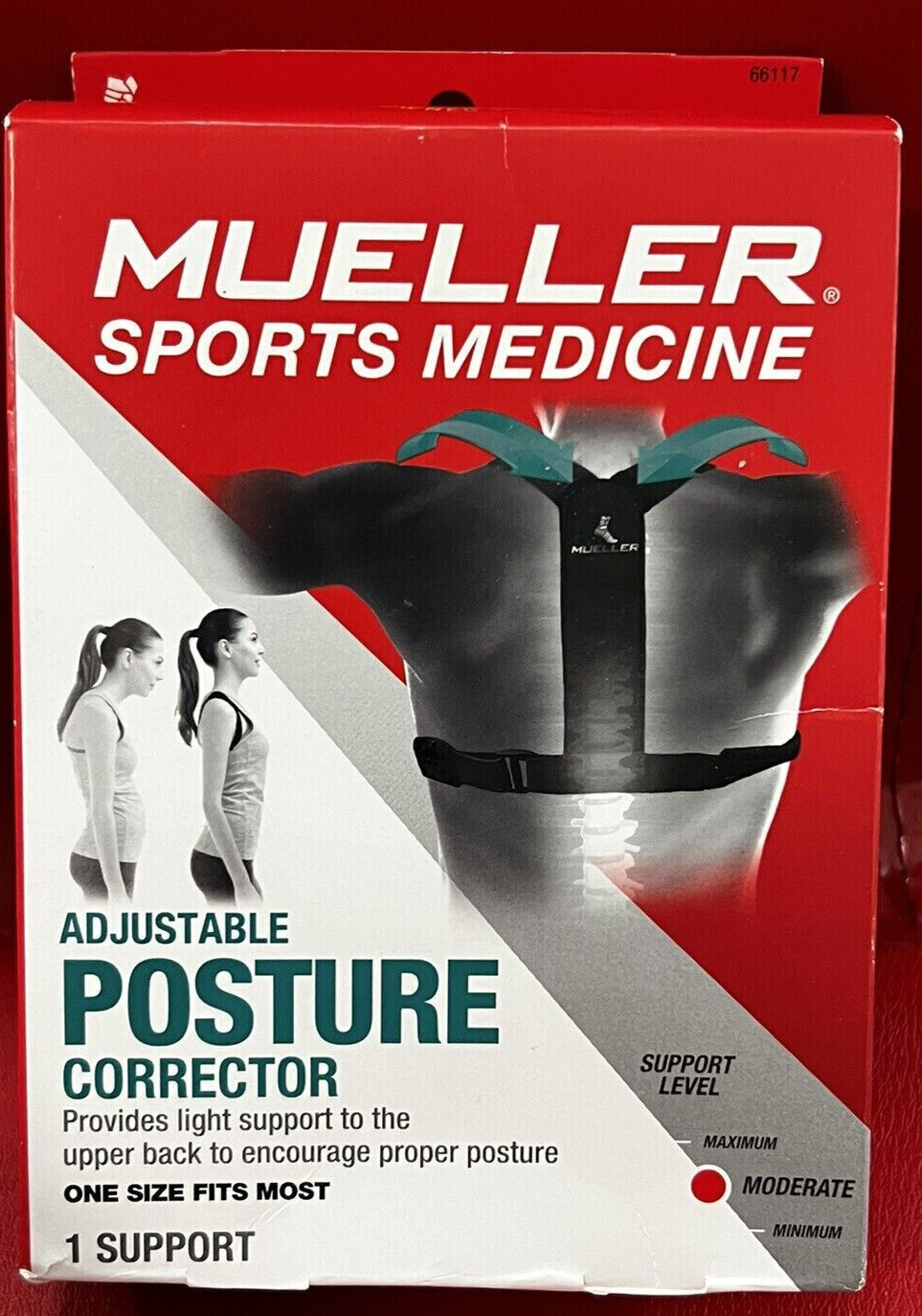 Mueller Sports Medicine Adjustable Posture Corrector, Ladies OSFM, Support MF