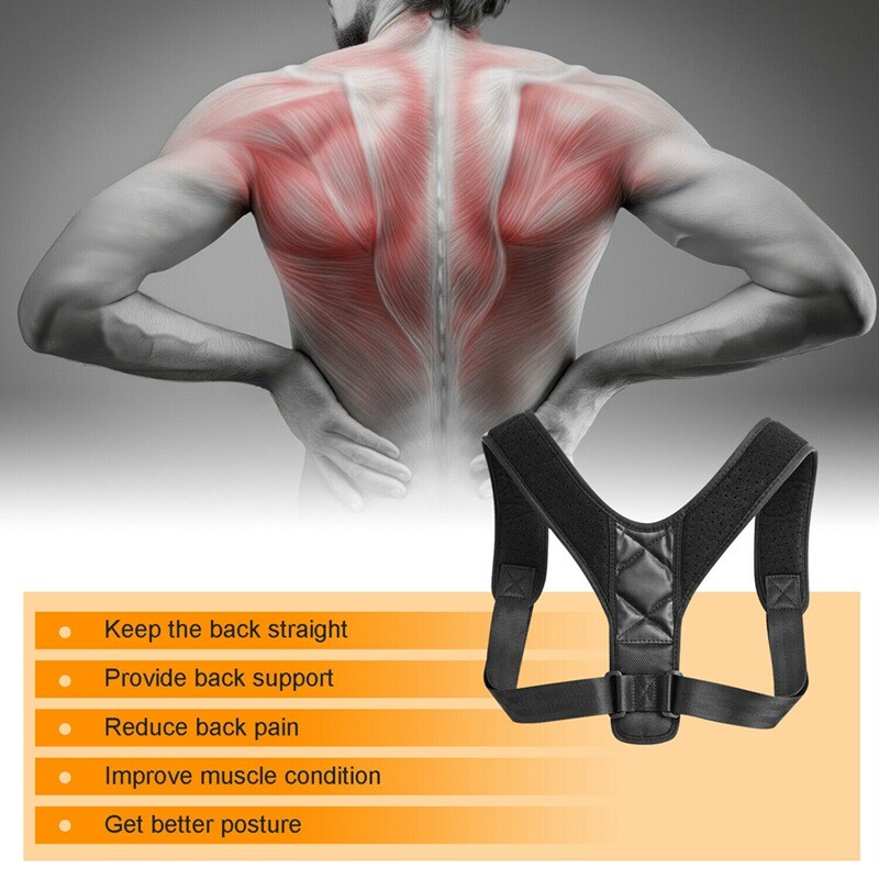 Corrector De Postura Invisible Dolor Cuello Hombros Espalda Para Mujer Hombre US