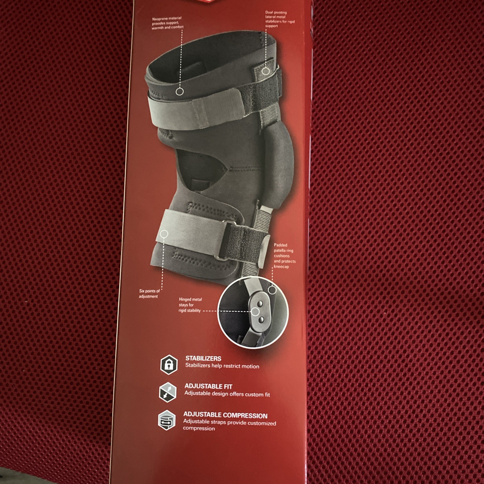 Ace Knee Hinged Brace Sz ADJ