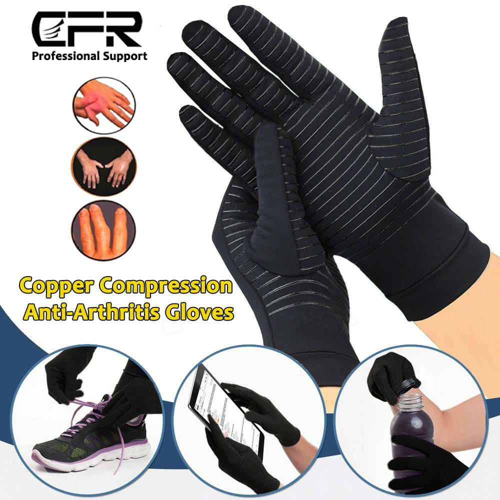 Copper Infused Arthritis Gloves Compression Support Hands PainRelief Women Men