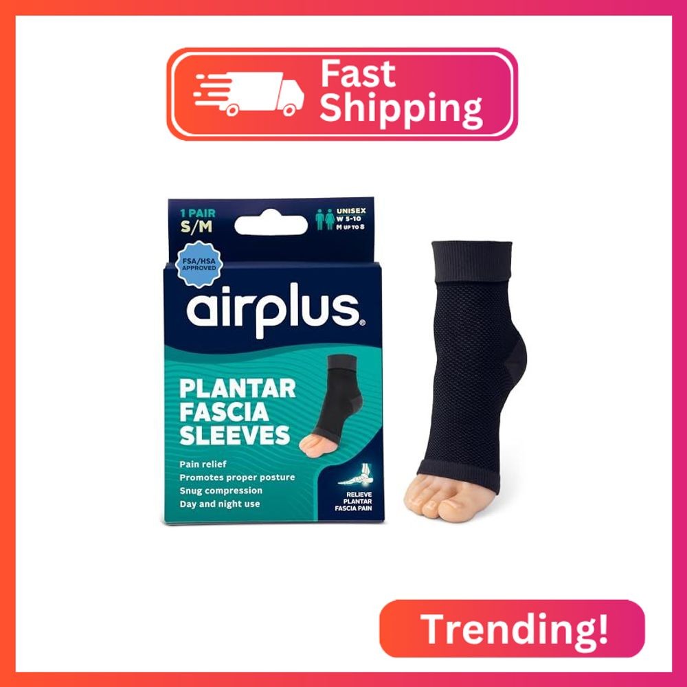 Airplus Plantar Fascia Sleeve (FSA&HSA Eligible) Provides Heel and Arch Support,