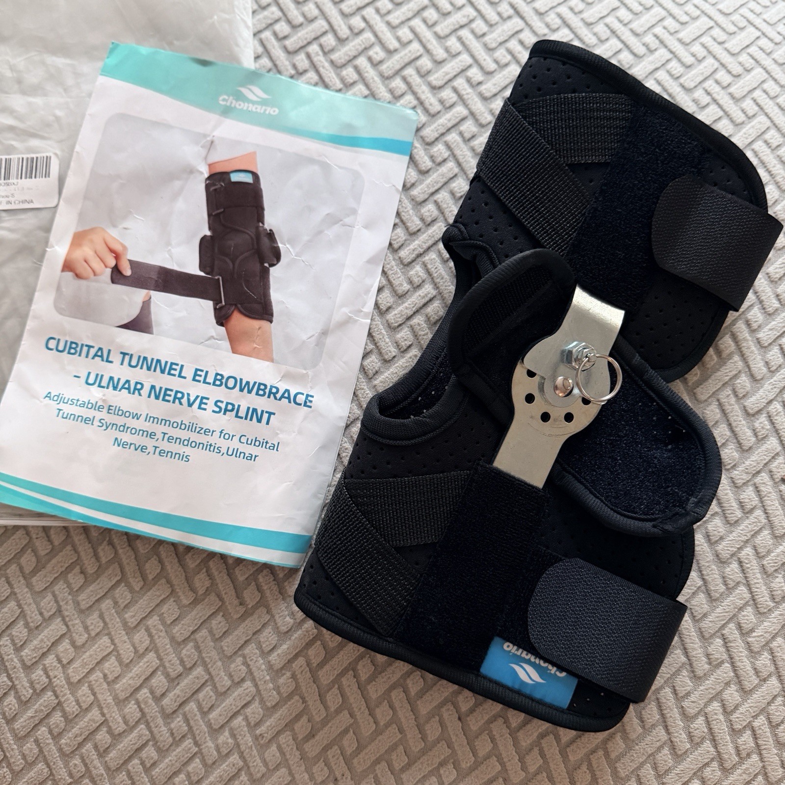 Cubital Tunnel Elbowbrace – Ulnar Nerve Splint ( Black, Small )