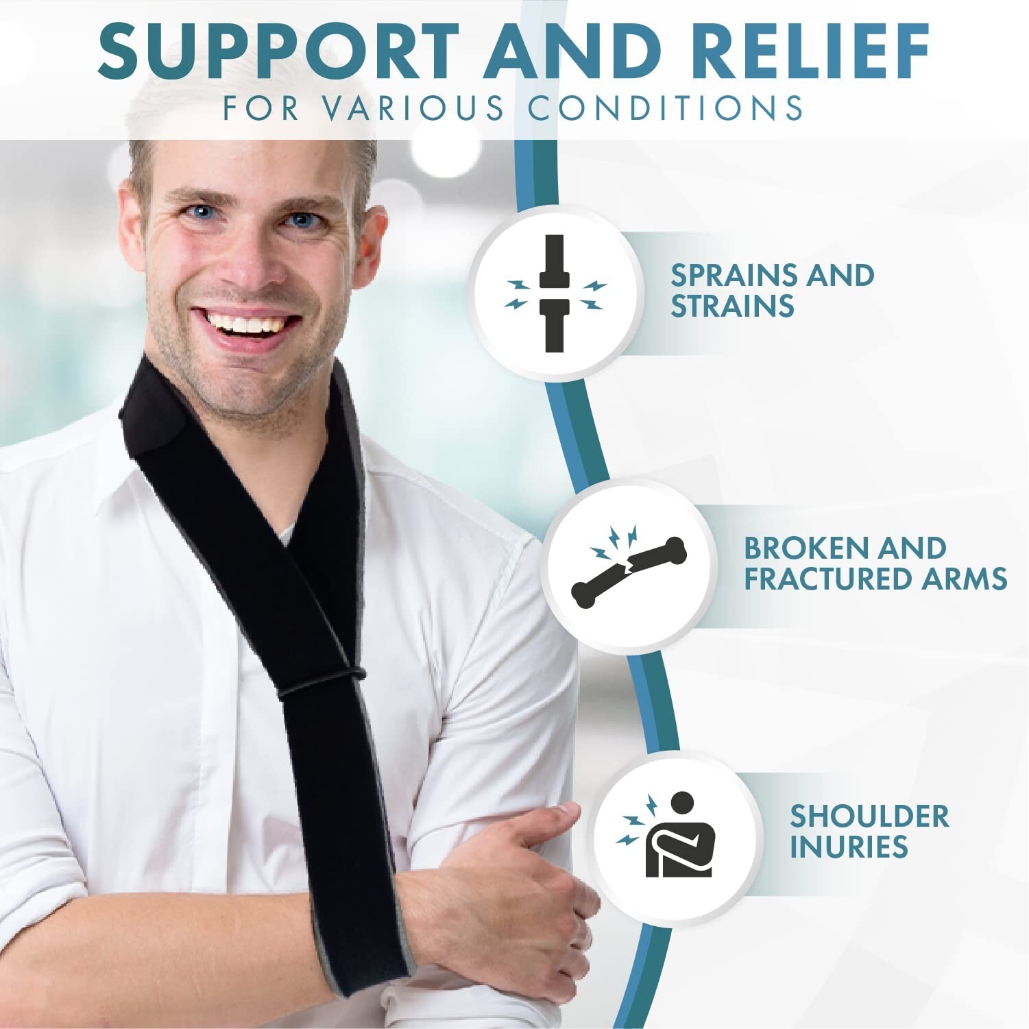 ORTHOTIX Orthopaedic Soft Foam Cuff & Collar Sling Universal Unisex Code US/UNI