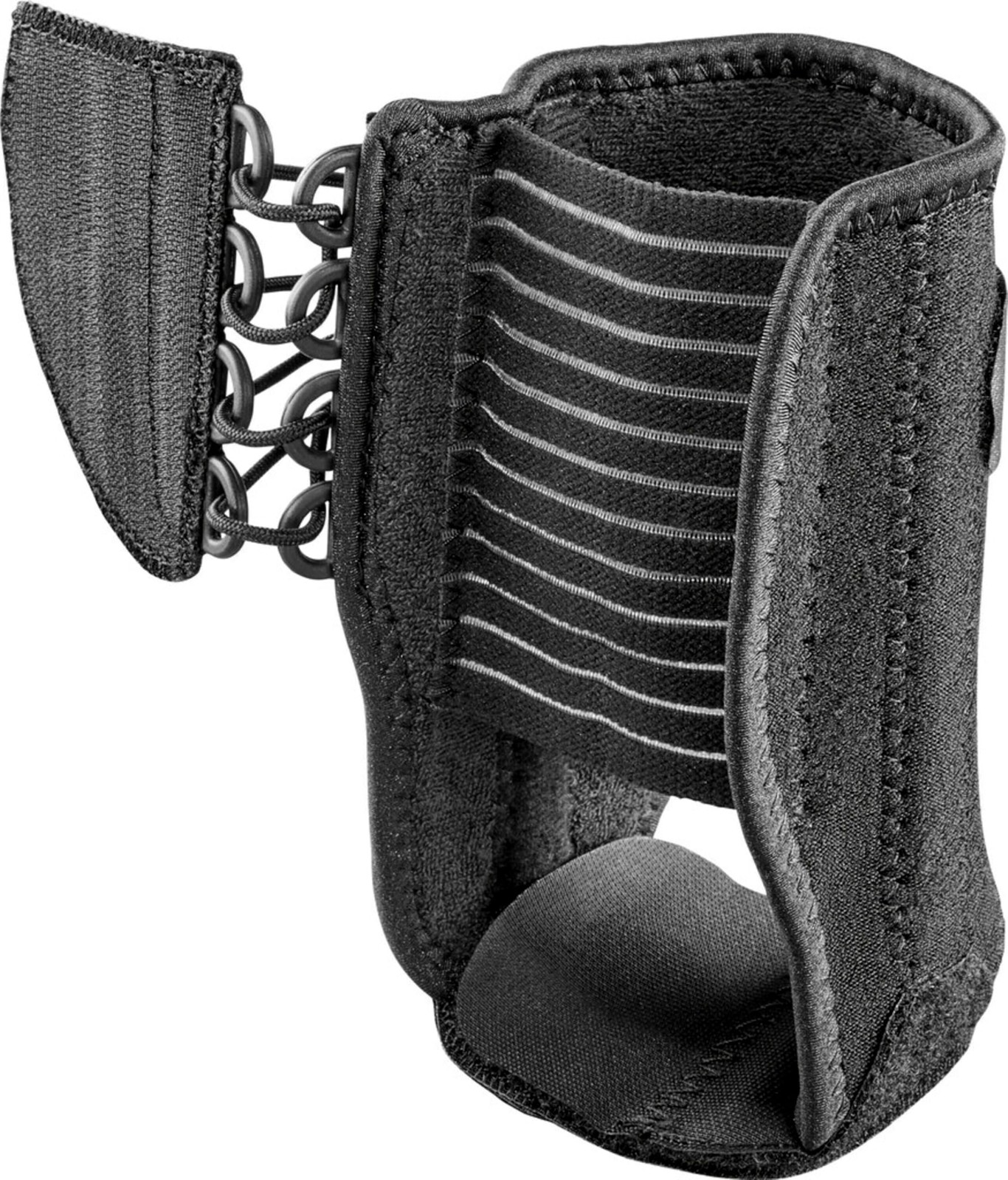 Ankle Brace with Side Stabilizers, Adjustable, Black, 1/Pack