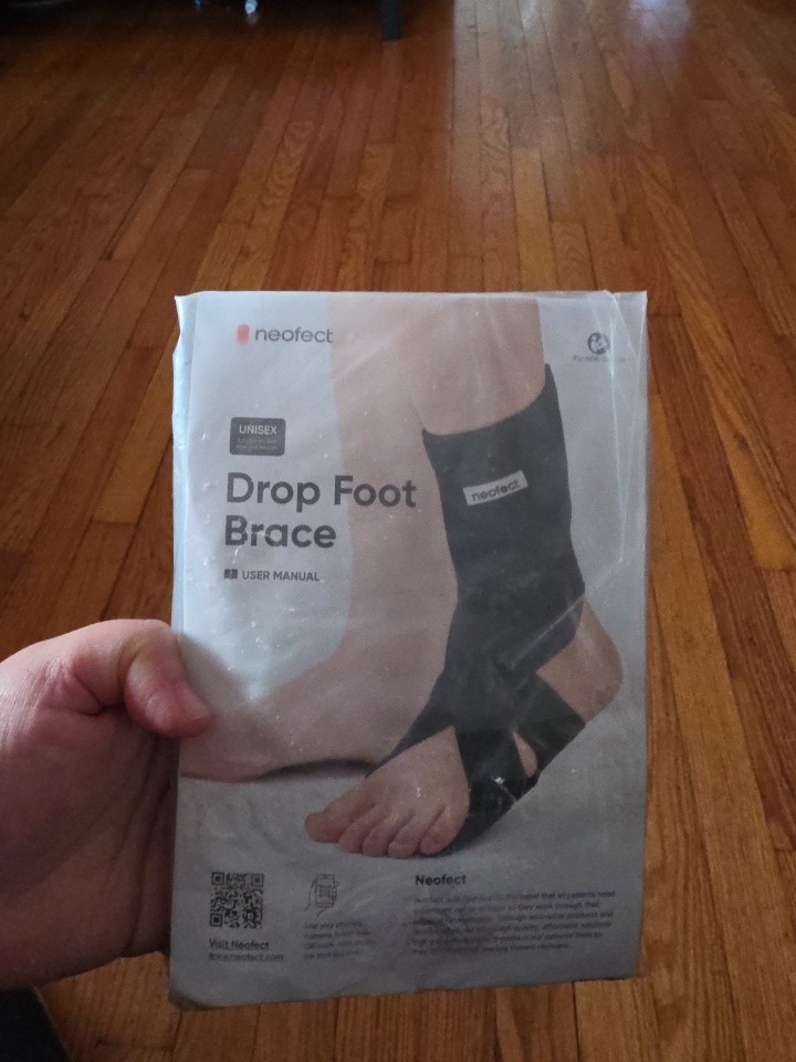 NEOFECT Drop Foot Brace for Walking (right foot) Black