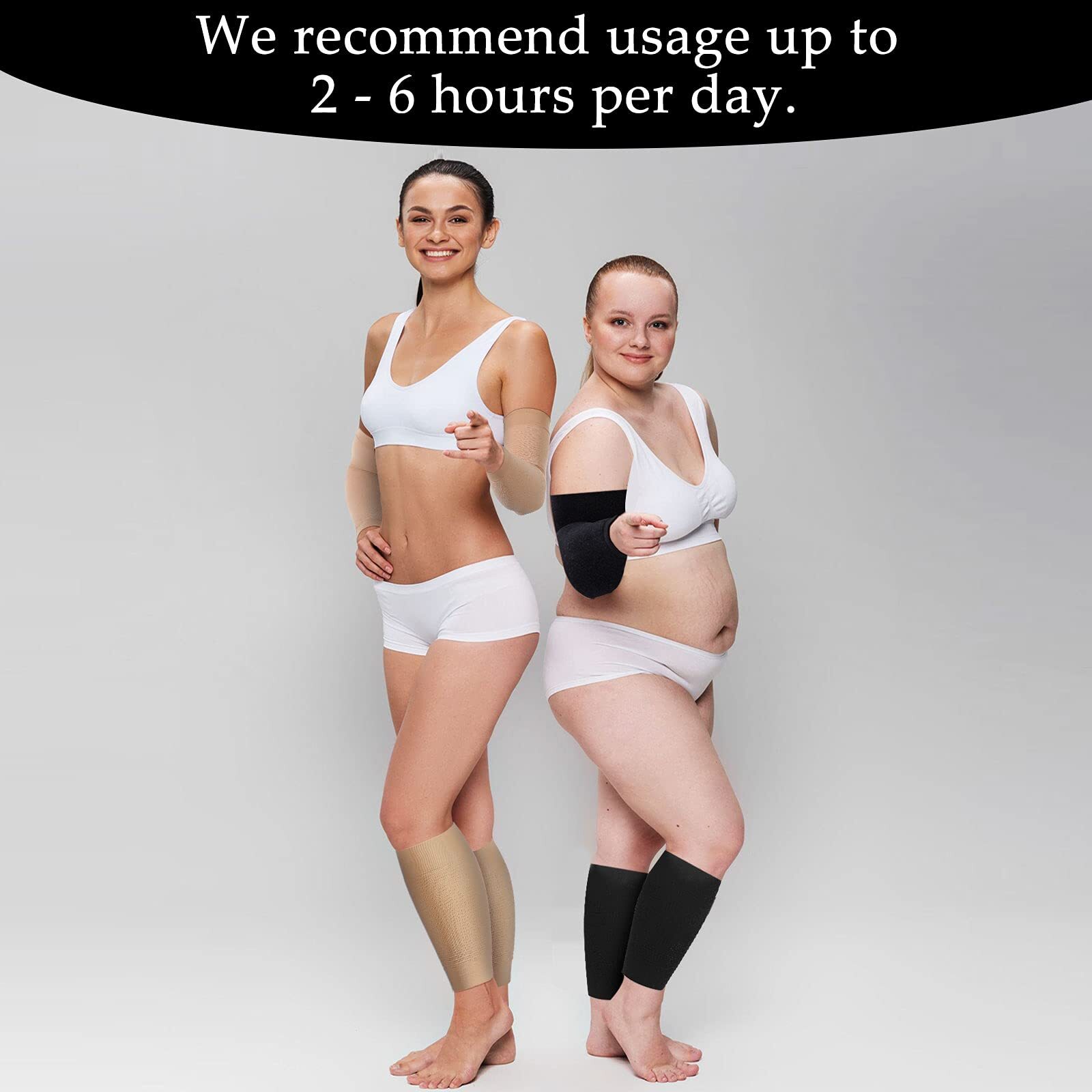 4 Pairs Arm Sleeves Arm Elastic Compression Arm Shapers Sport Fitness Arm Shaper