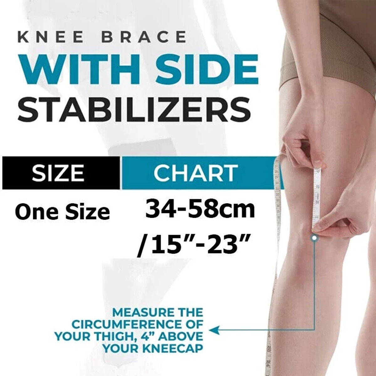 Knee Support Compression Brace Gym Support Sleeve Arthritis Pain Relief Patella