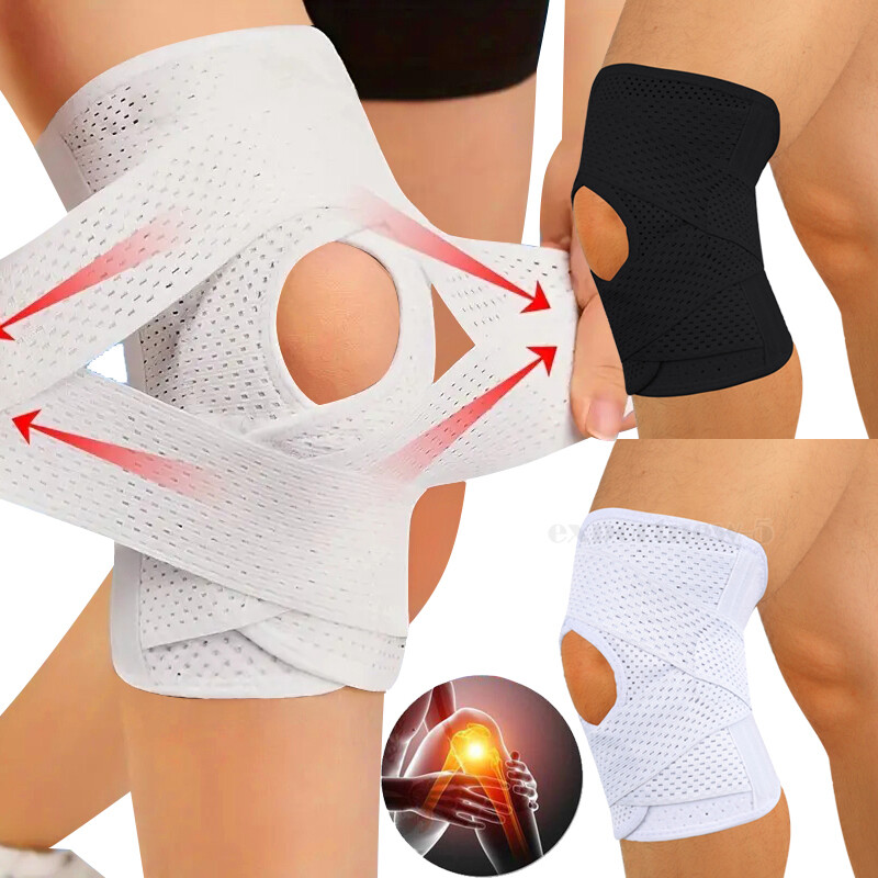 Knee Brace with Side Stabilizers, Adjustable Knee Support with Meniscus Pad& Pat