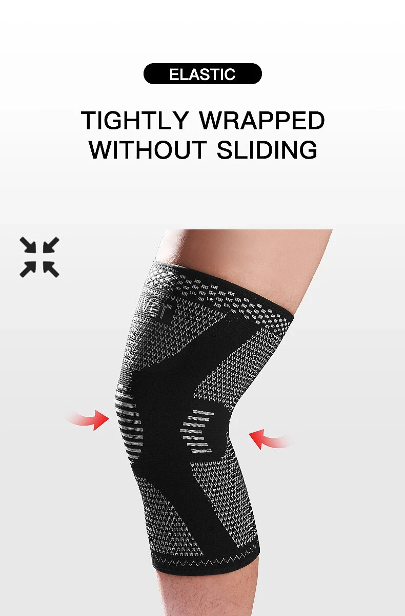 2x Copper Knee Sleeves Silver Compression Brace Support Joint Pain Relief Sports