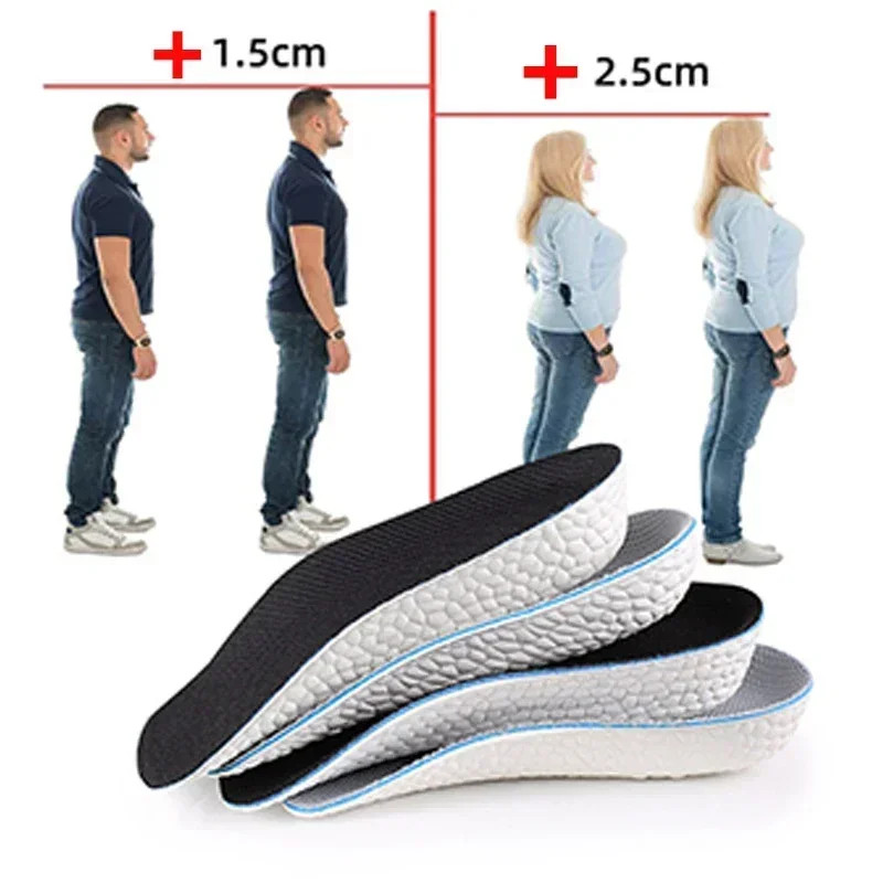 Memory Foam Height Increase Insoles for Men Women Shoes Flat Feet Arch Support O