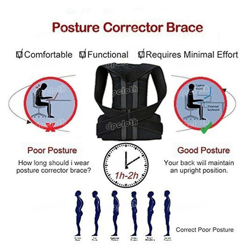 Women Medical Scoliosis Posture Corrector Spine Back Support Shoulder Brace Belt