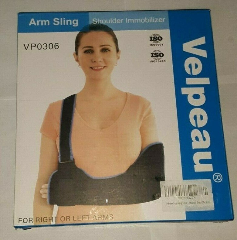 VELPEAU VP0306 ADULT ADJUSTABLE ARM SLING BLACK FOR LEFT OR RIGHT ARM MEDIUM uns