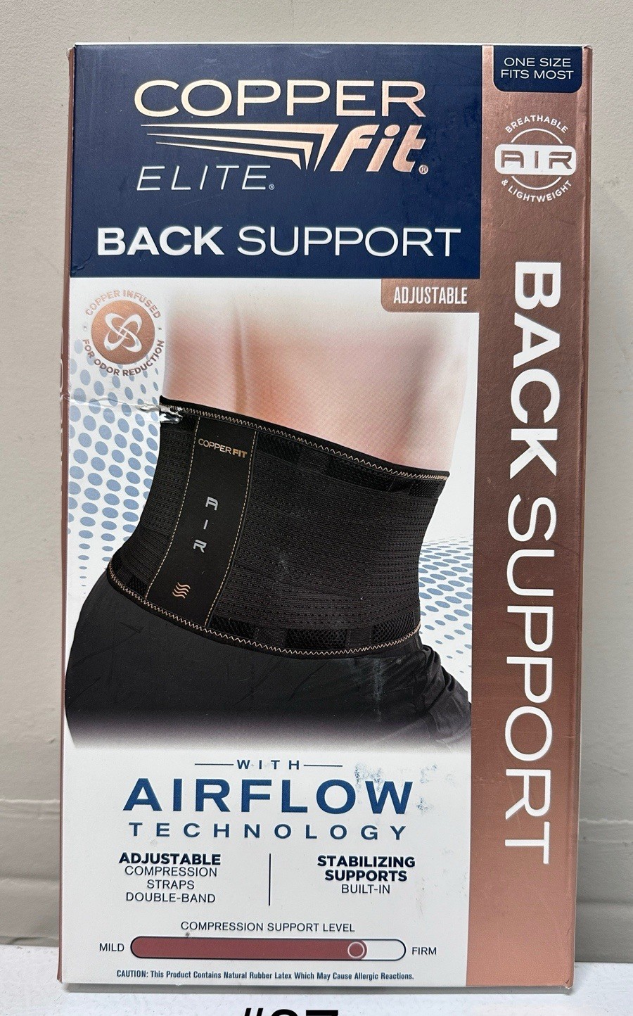 Copper Fit Elite Back Support Brace – Adjustable Double-Band, One Size Fits Most