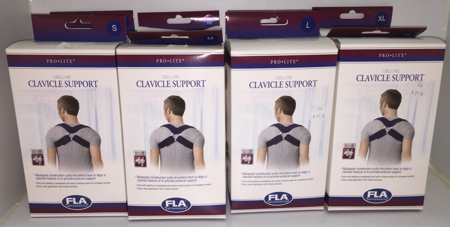 New FLA Orthopedics Pro Lite Deluxe Clavicle Support Brace