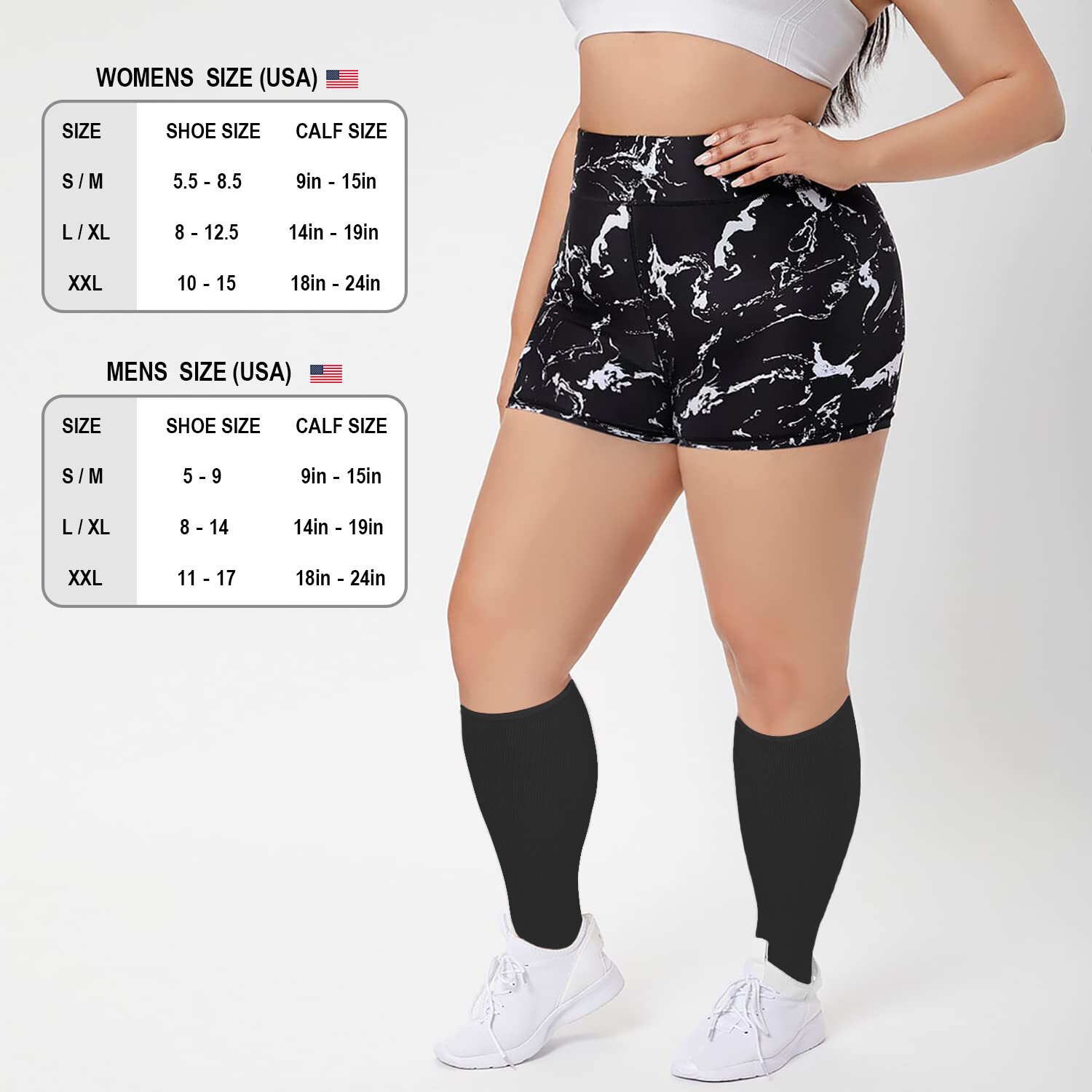 [1-10Pair] Medical Compression Stocking Plus Size for Men & Women Calf Support