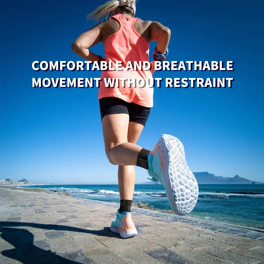1PC Adjustable Compression Ankle Support Brace, Sports Ankle Stabilizer for Runn