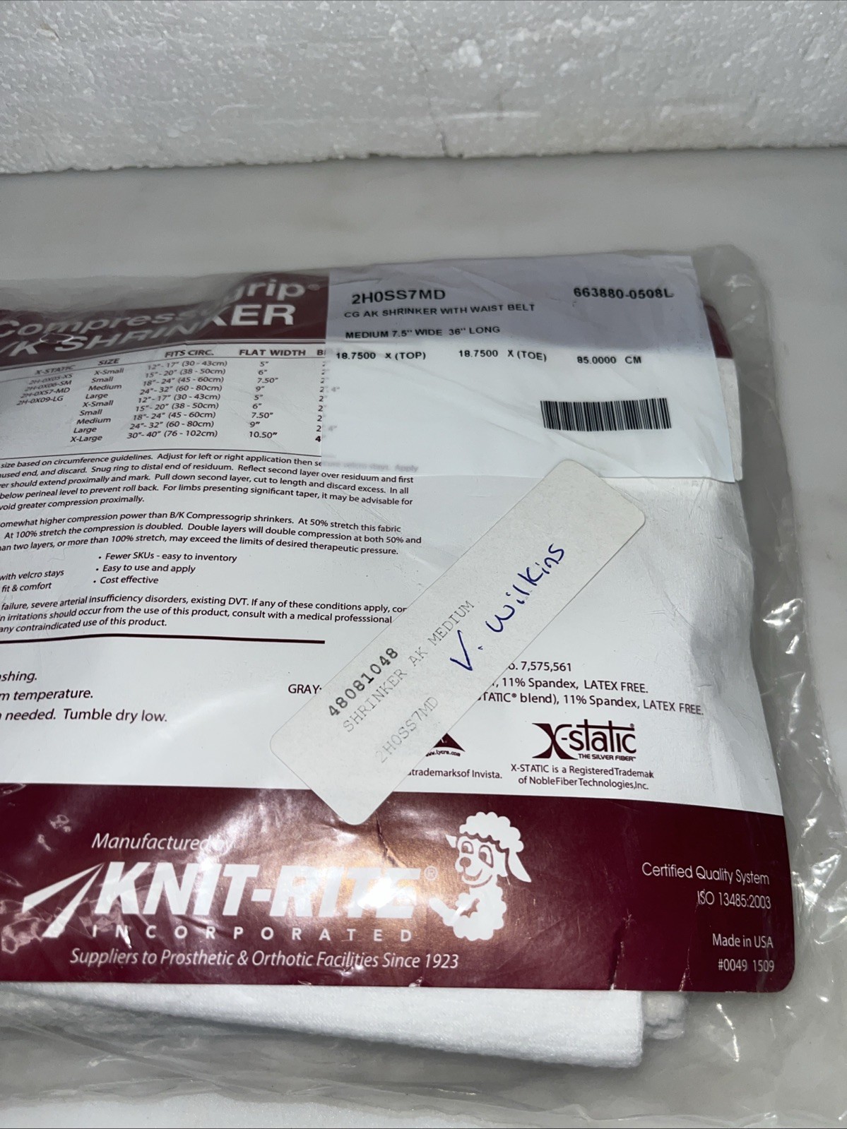 2 KNIT-RITE Compressogrip A/K Shrinker 2h0ss7md w/waist Belt Med Fits 36” New