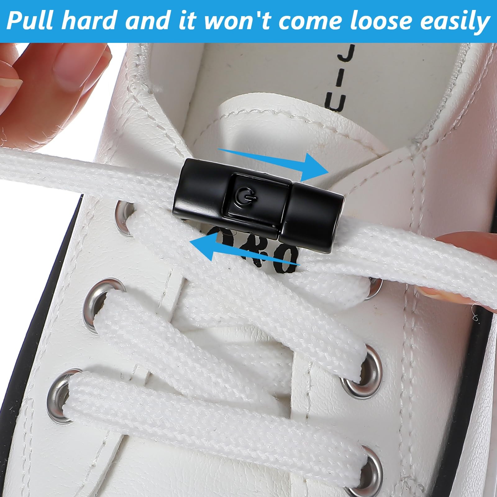 6 PCS Shoelaces Buckle Lock, No Tie Lazy Elastic Magnetic Shoelace Buckle Swi…