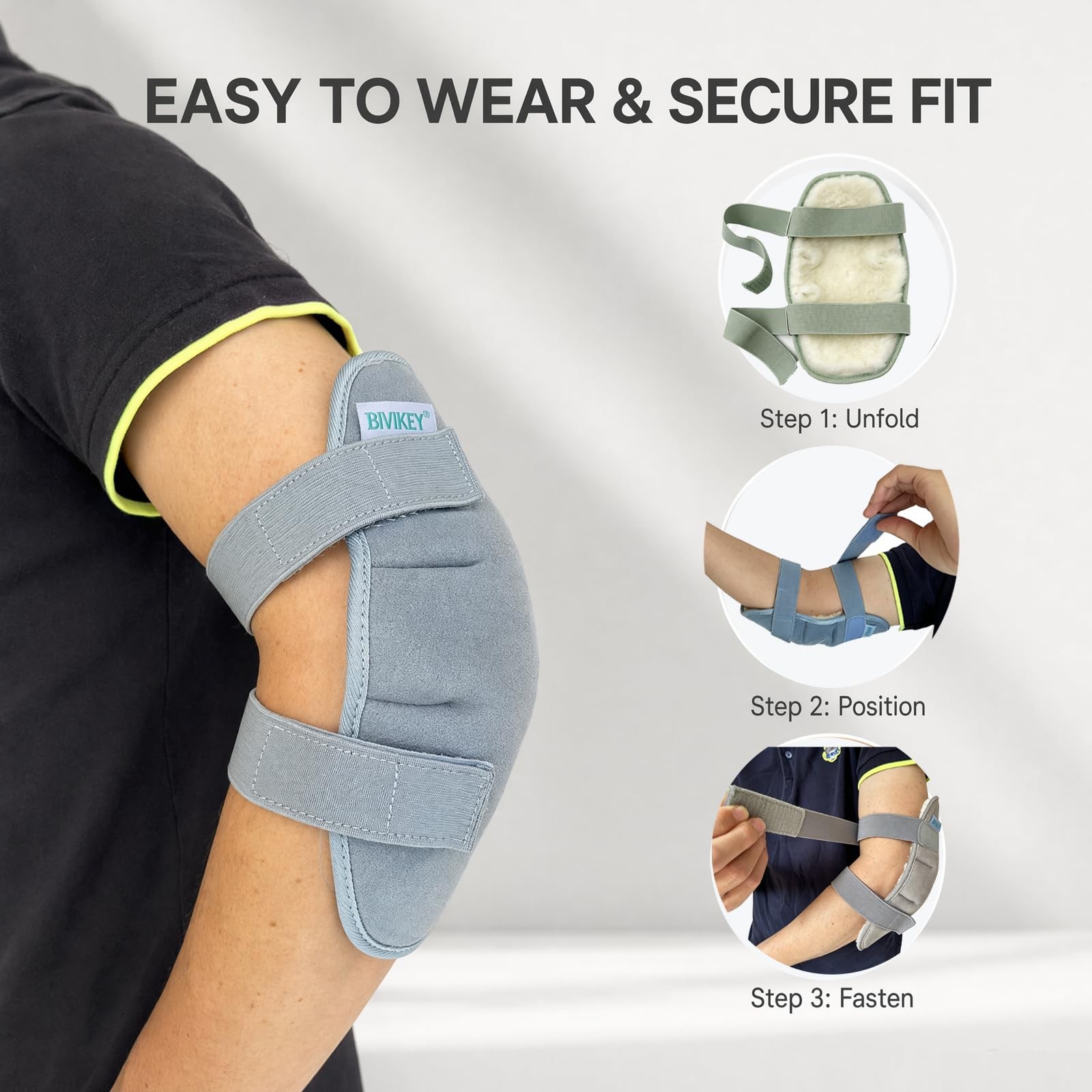 1 Pcs Plush Elbow Pressure Sores Protector Elbow Pads Cushion Adjustable Suit…