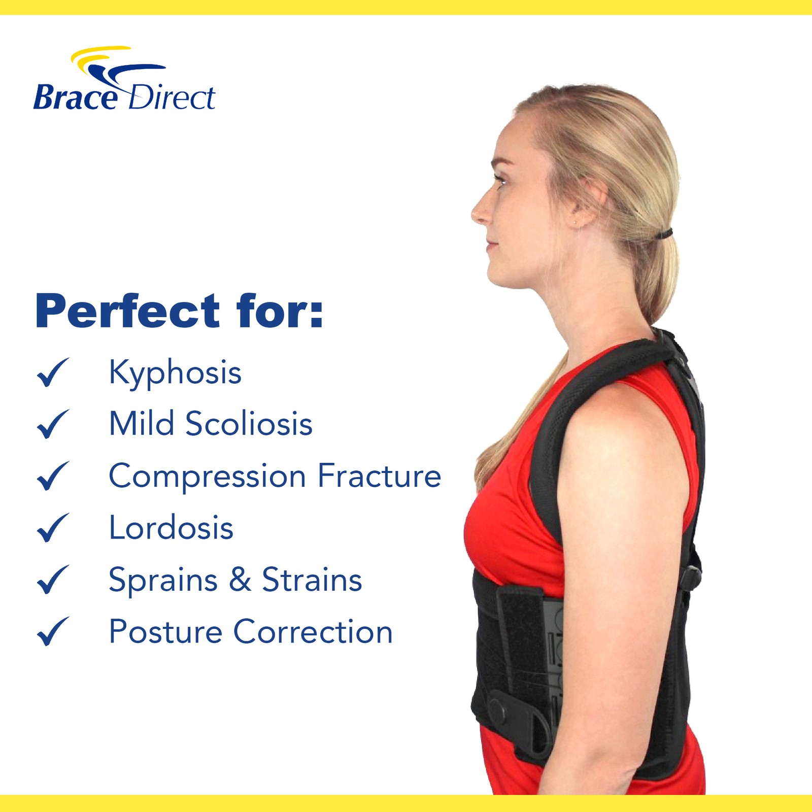 Adjustable Posture Corrector Back Straightener Brace L0456,L0457 – Spine Support
