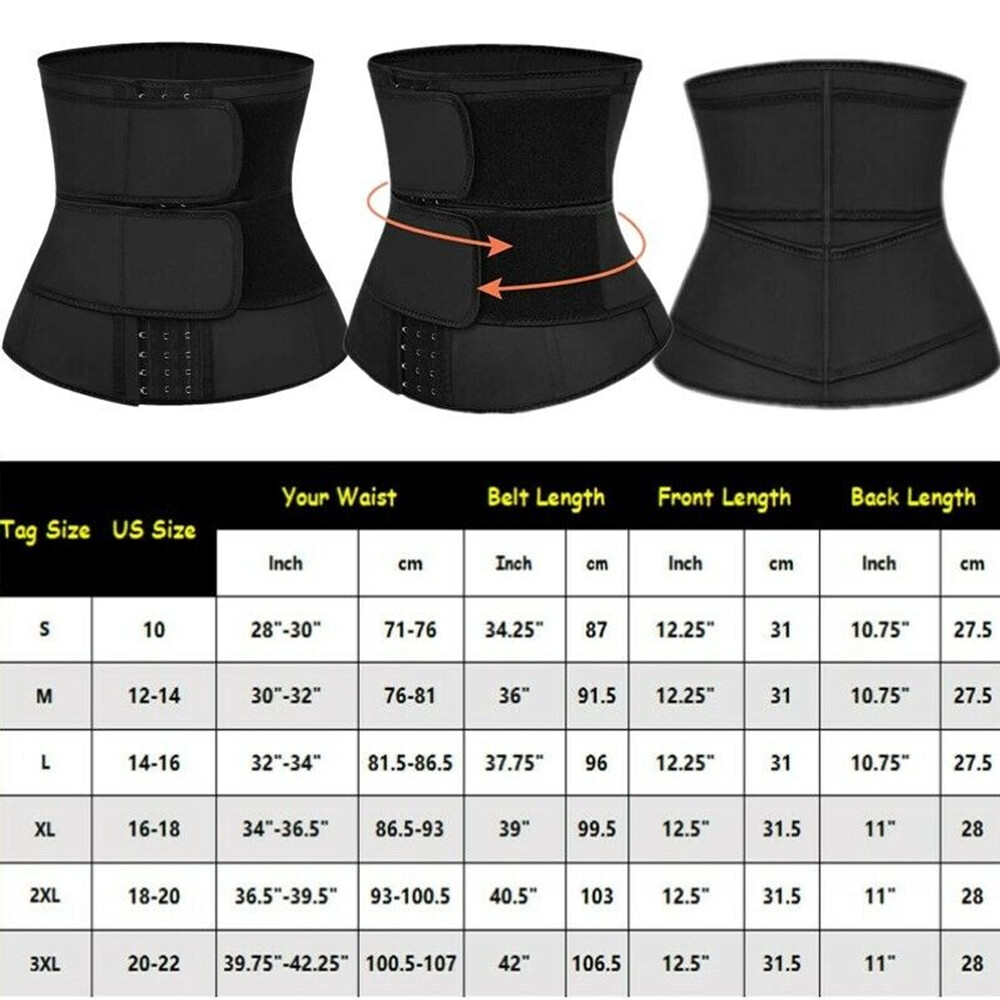 Men Women Neoprene Waist Cinchers Weight Loss Trimmer Belt Anti-Humpback Wrap