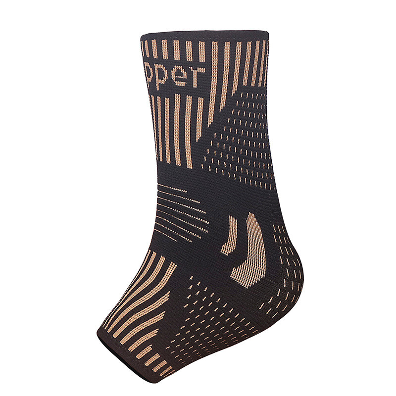 Copper Ankle Brace Support Compression Sleeve Socks Foot Fasciitis Pain Relief