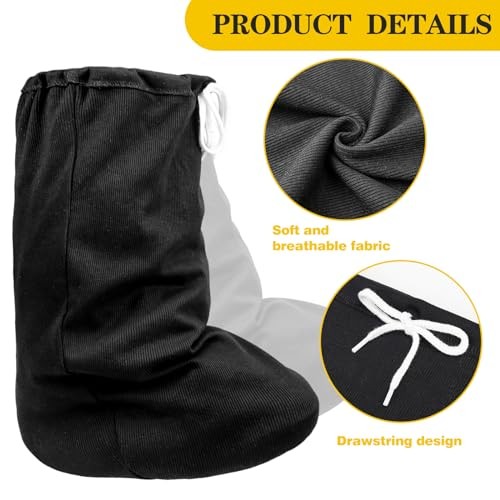 Washable Leg Cast Cover, Adjustable Knee Sock for Men & Women, Medium Black