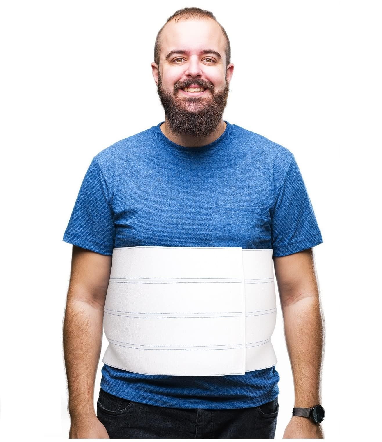 Bariatric Abdominal Binder,12-Inch Wide Elastic Belly Wrap for Plus-Size Men …
