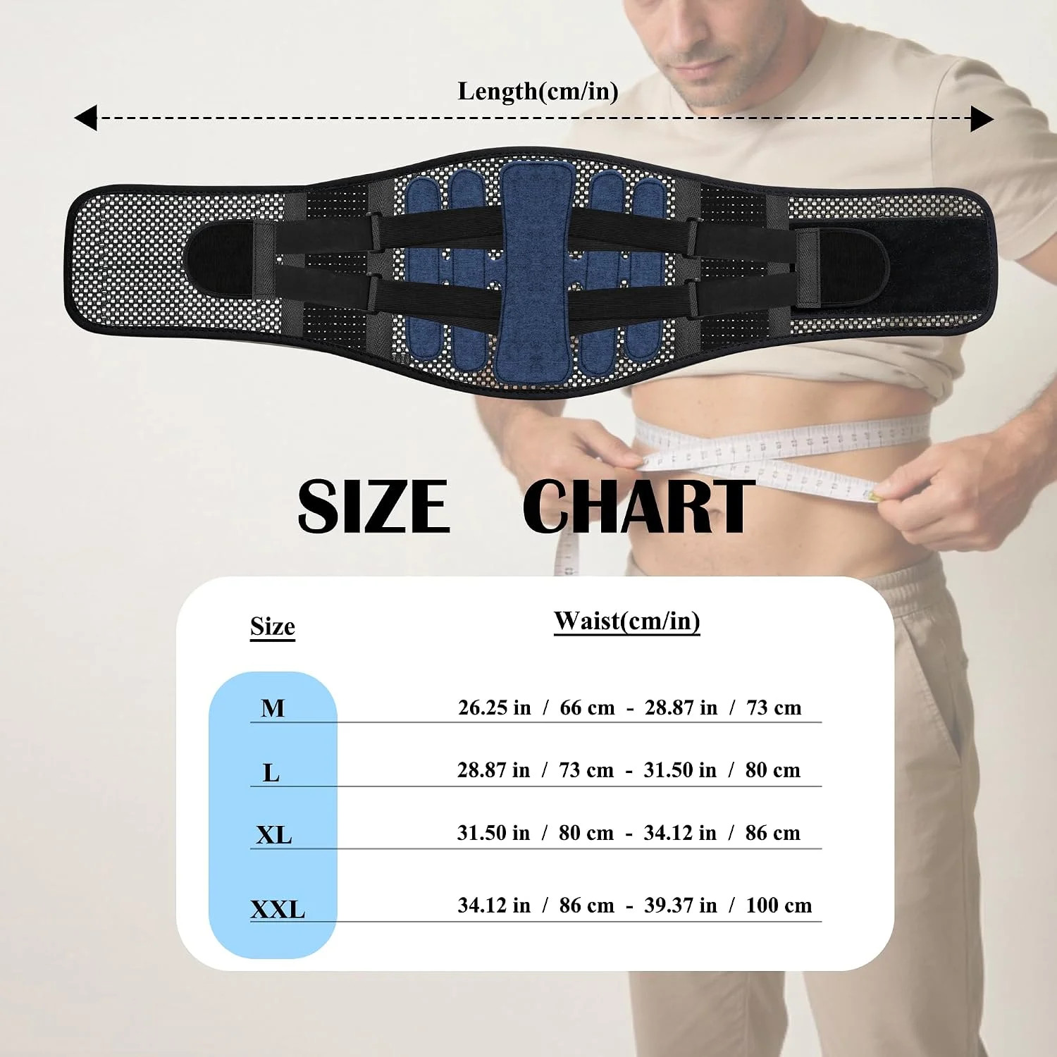 Back Brace for Men and Women Lower Back Support Belt for Work | Breathable mesh