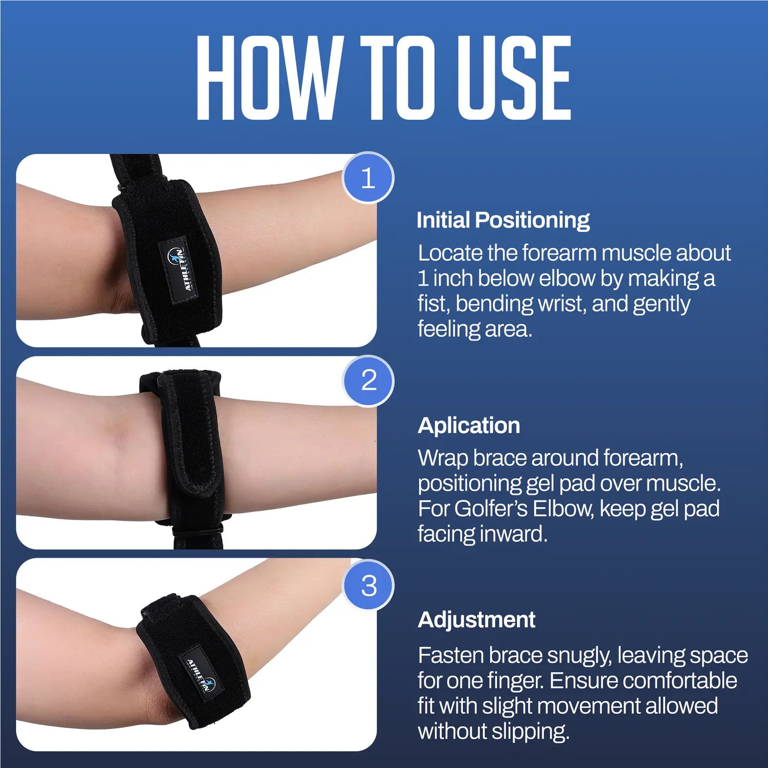 Elbow Compression Strap for Tennis & Golf Athletes | Athletin Be Sporty