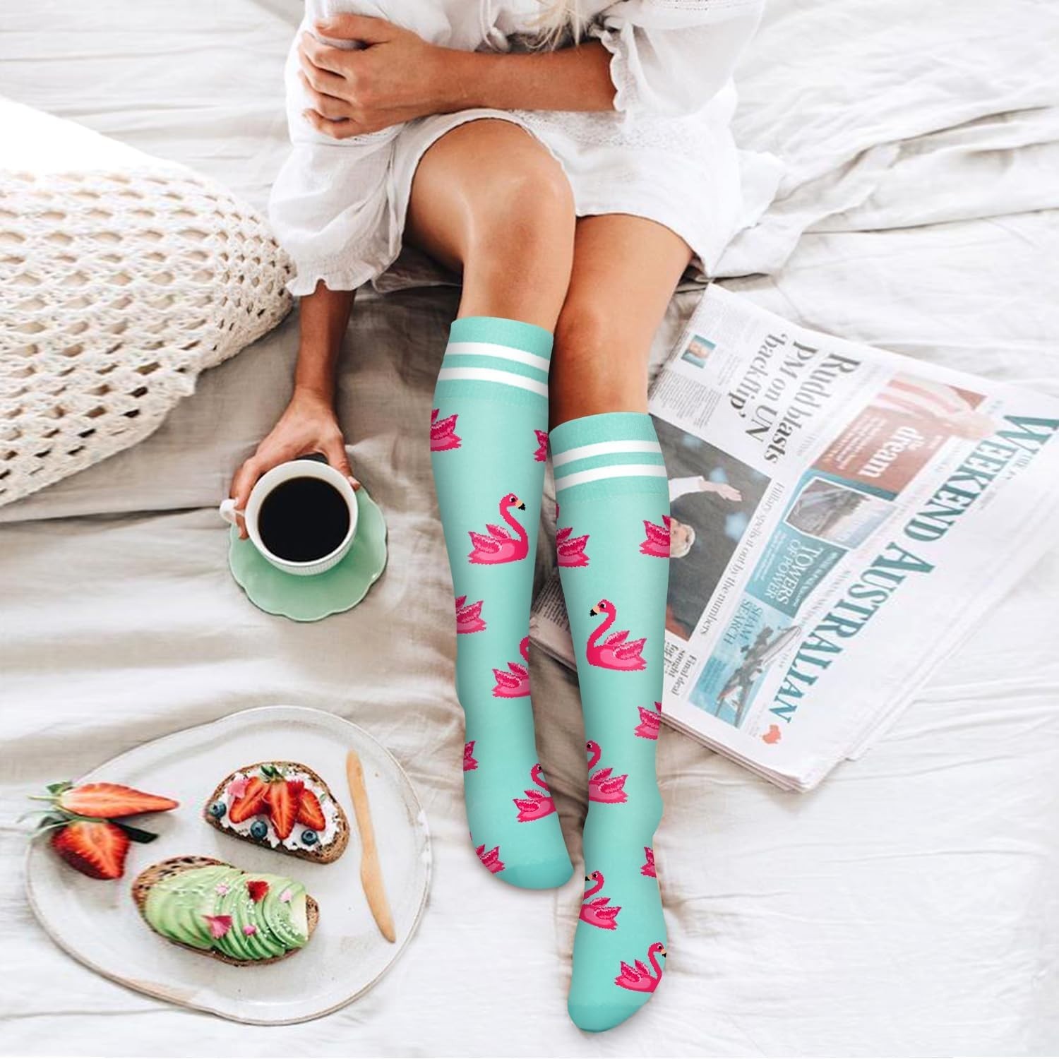 Bluemaple 6 Pack Copper Compression Socks for Women and Men Circulation-Best