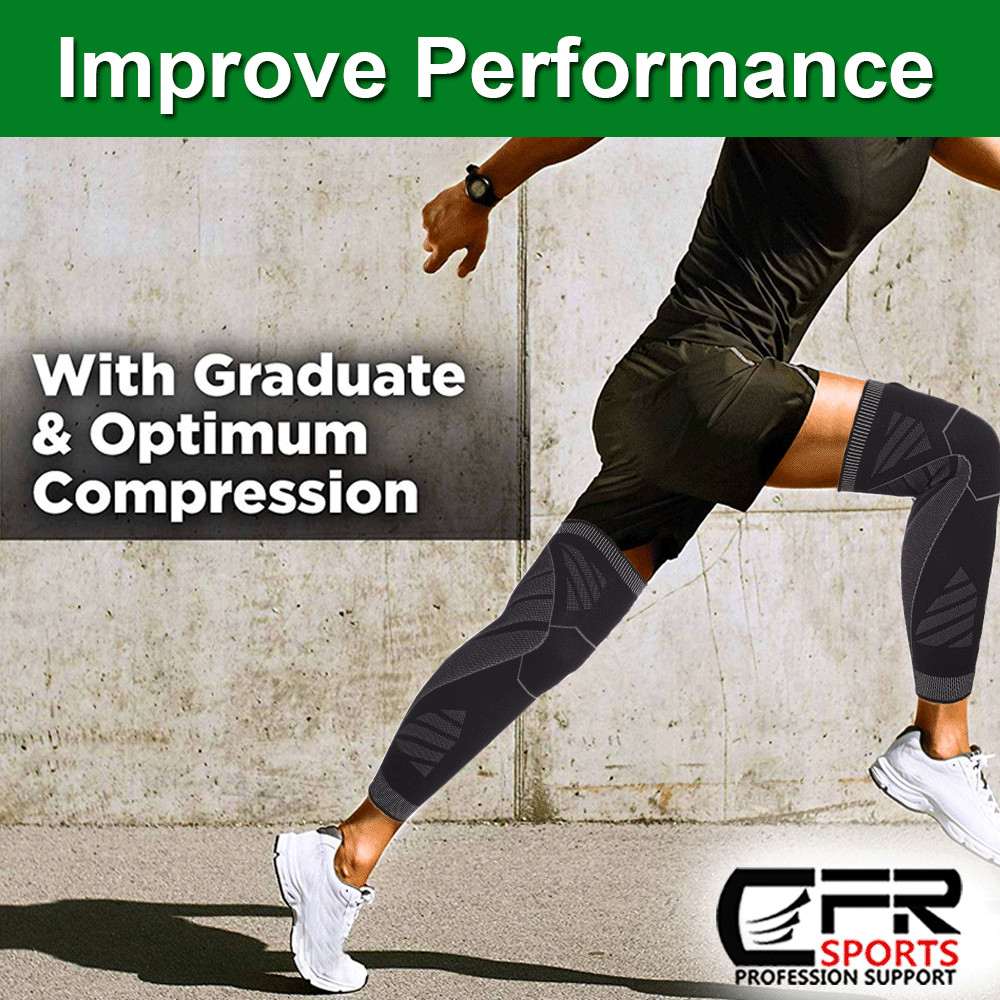 Compression Thigh Sleeve Leg Calf Pain Relief Socks Knee Brace Support Men Women