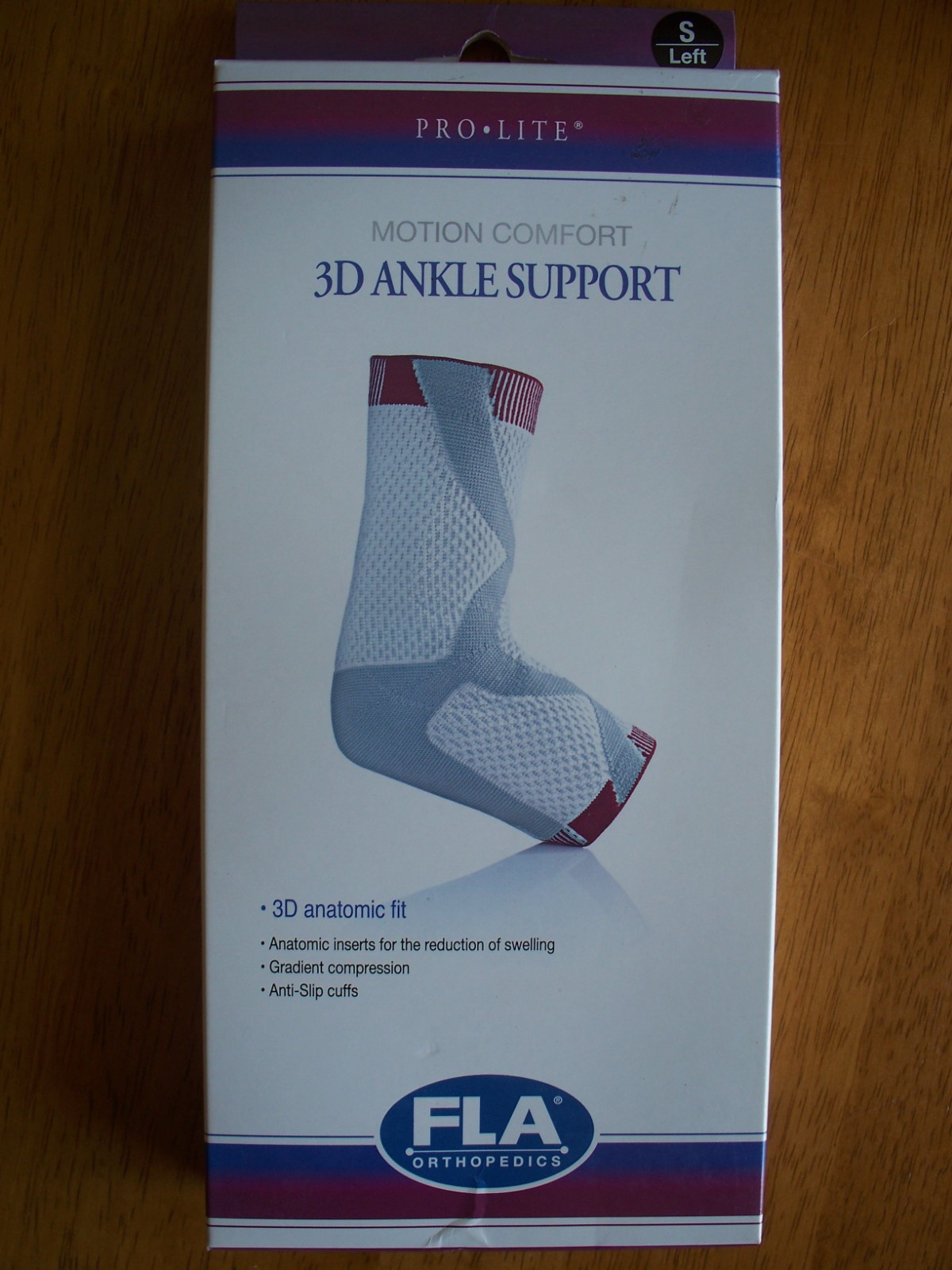 FLA Orthopedics, 3D Ankle Support, Motion Comfort, Small, Left, 75889-03, New