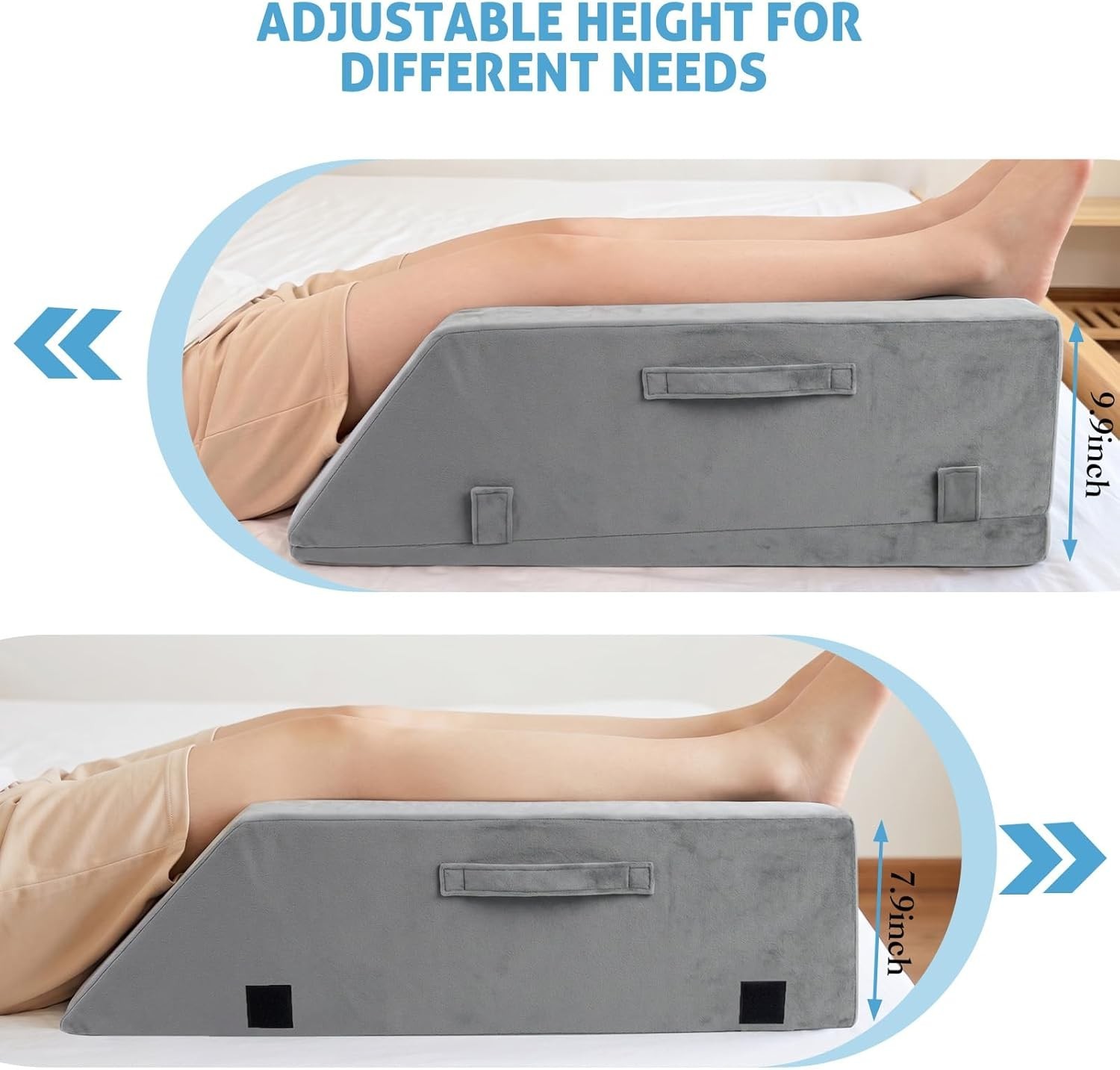Leg Elevation Pillows for After Surgery, Ergonomic Keeps Knee Straight, Adjus…