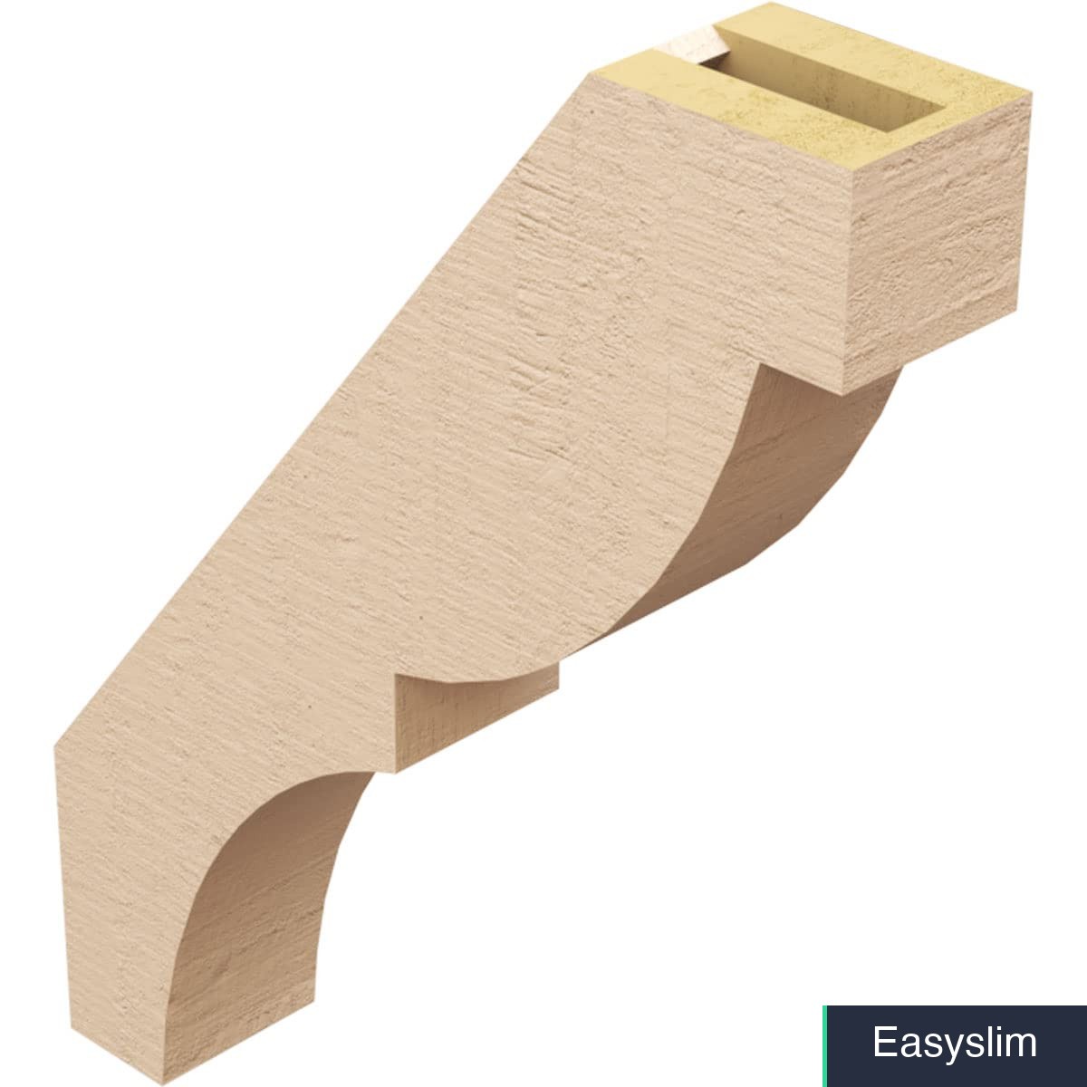 Rough Cedar Faux Wood Knee Brace Architectural 3W 14D 18H Primed Tan