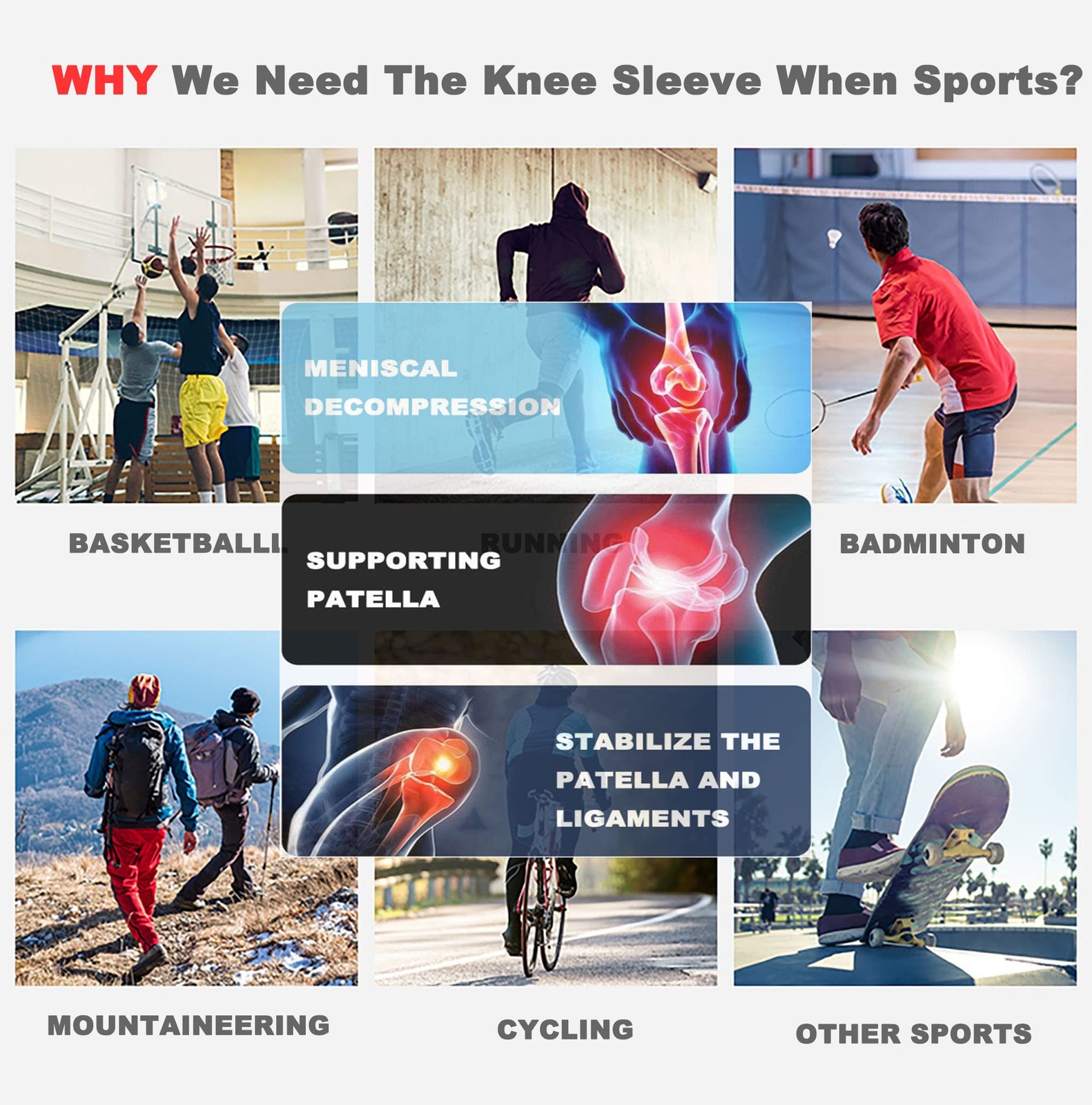 Full Knee Calf Padded Compression Leg Sleeve(1pc),Thigh Sports Protective Gea…